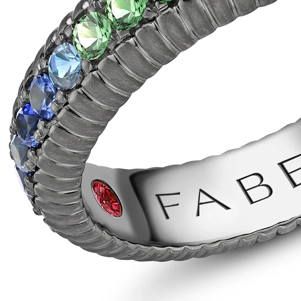 Fluted Wide Eternity Ring