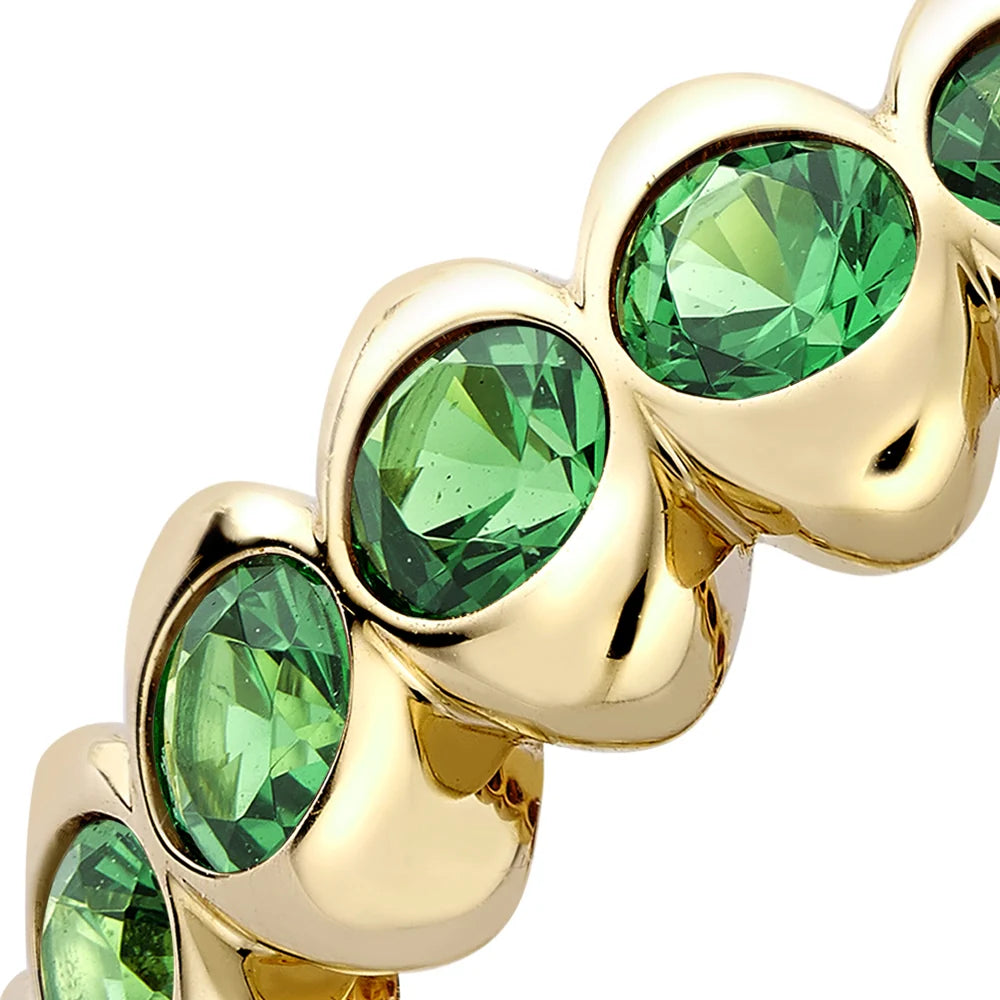 Cosmic Curve Tsavorite Eternity Ring