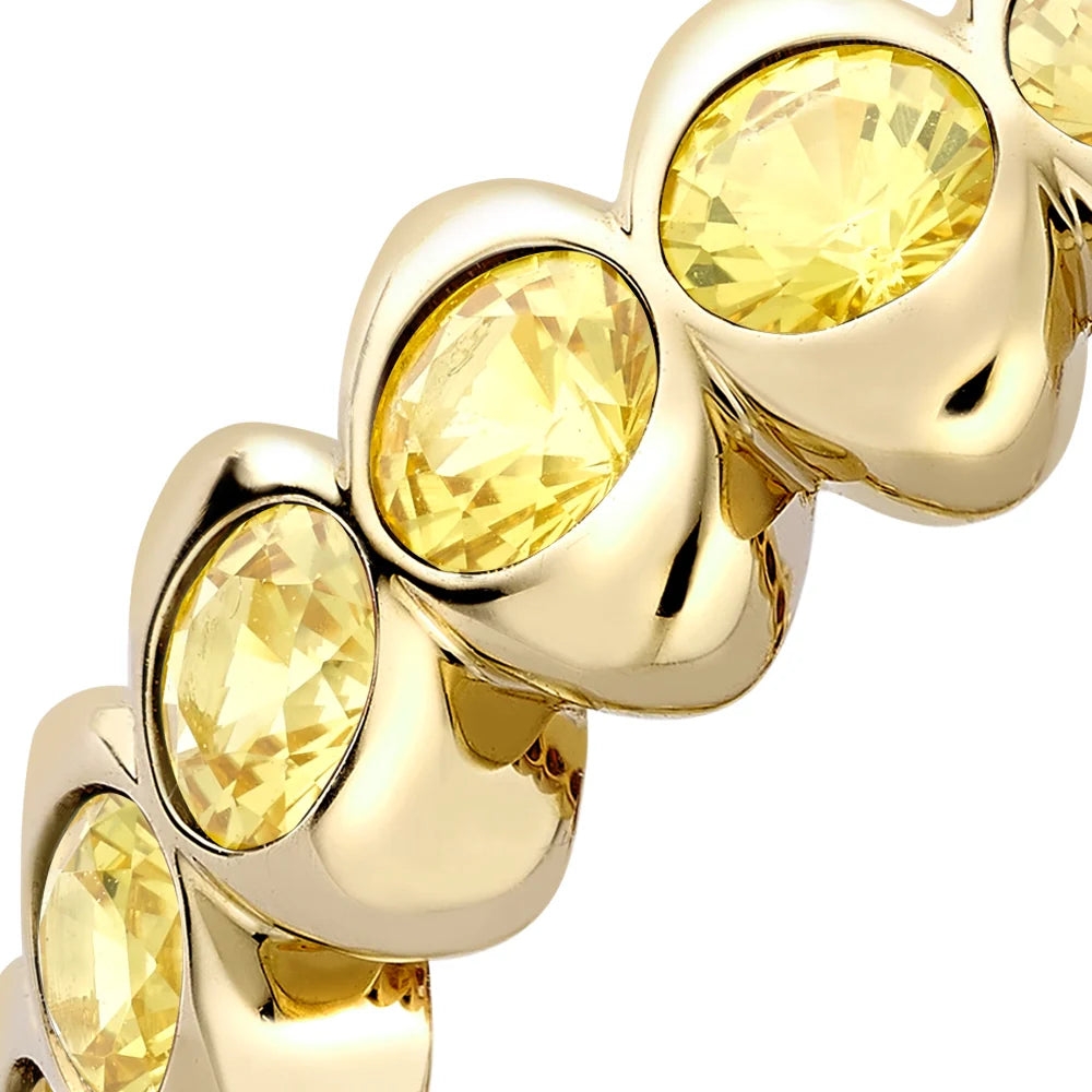Cosmic Curve Yellow Sapphire Eternity Ring