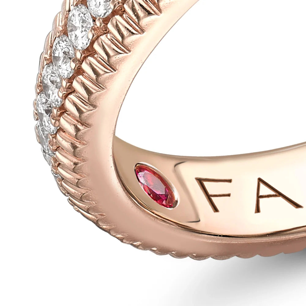 Fluted Diamond Eternity Ring