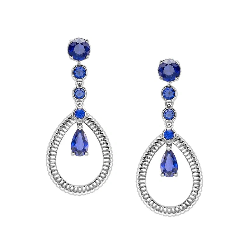 Fluted Teardrop Earrings