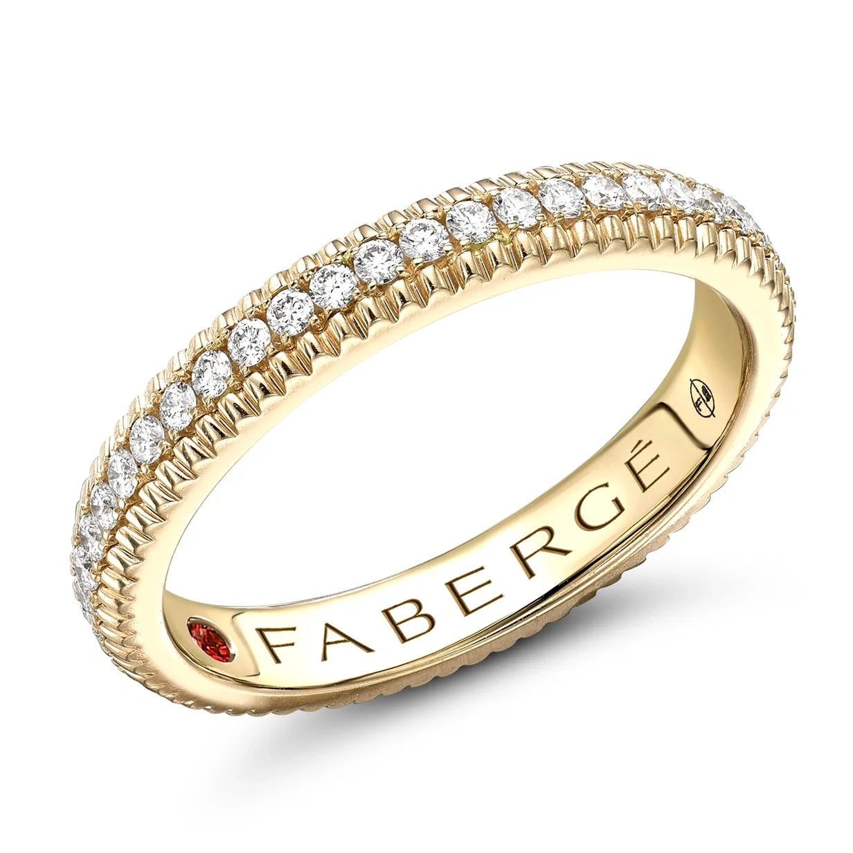 Fluted Diamond Eternity Ring