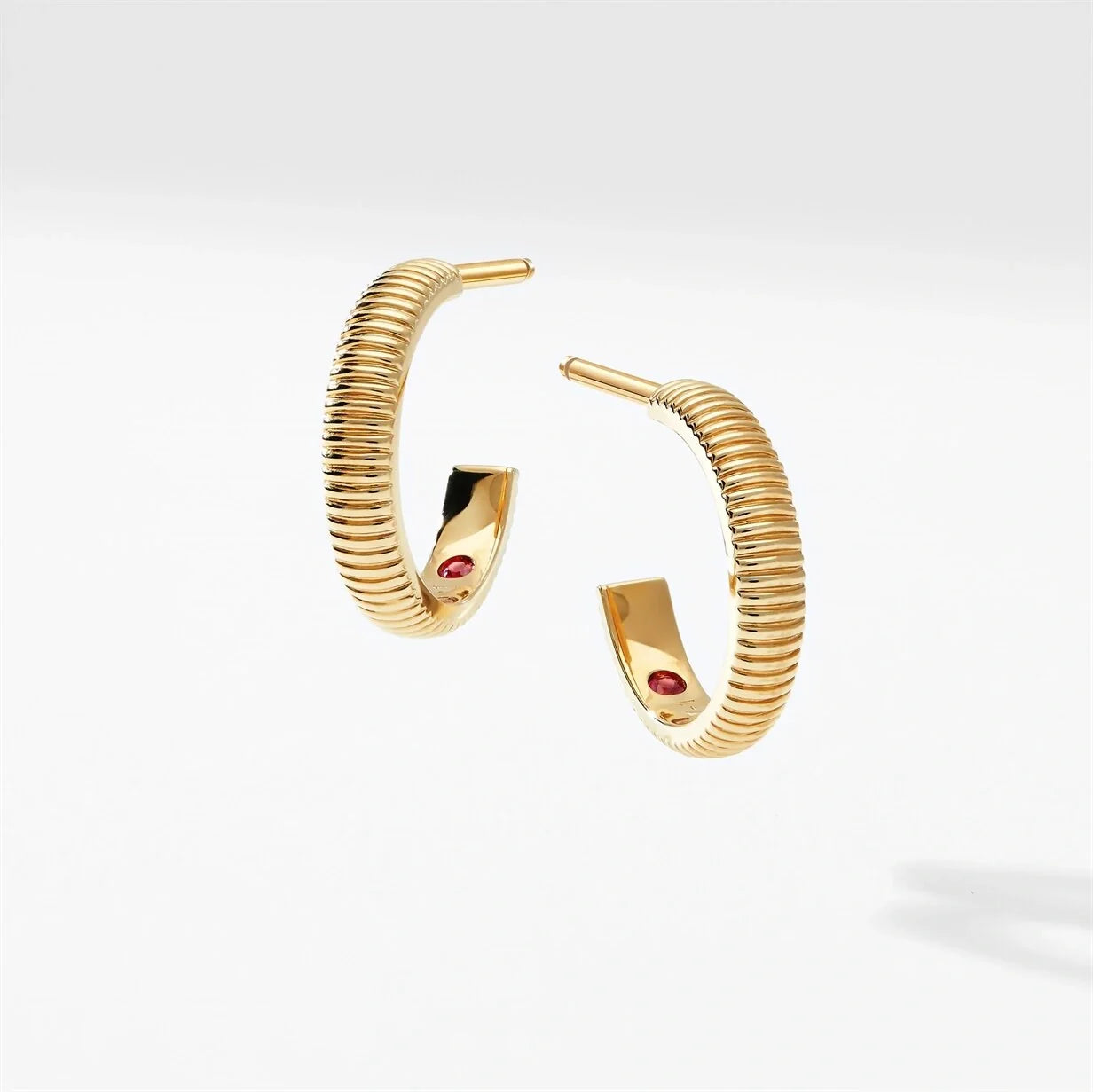 Fluted Hoop Earrings