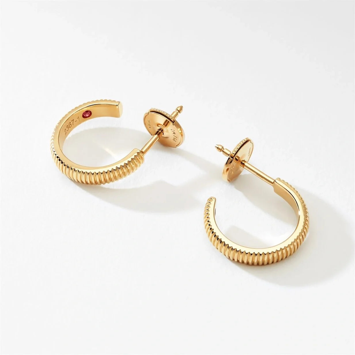Fluted Hoop Earrings