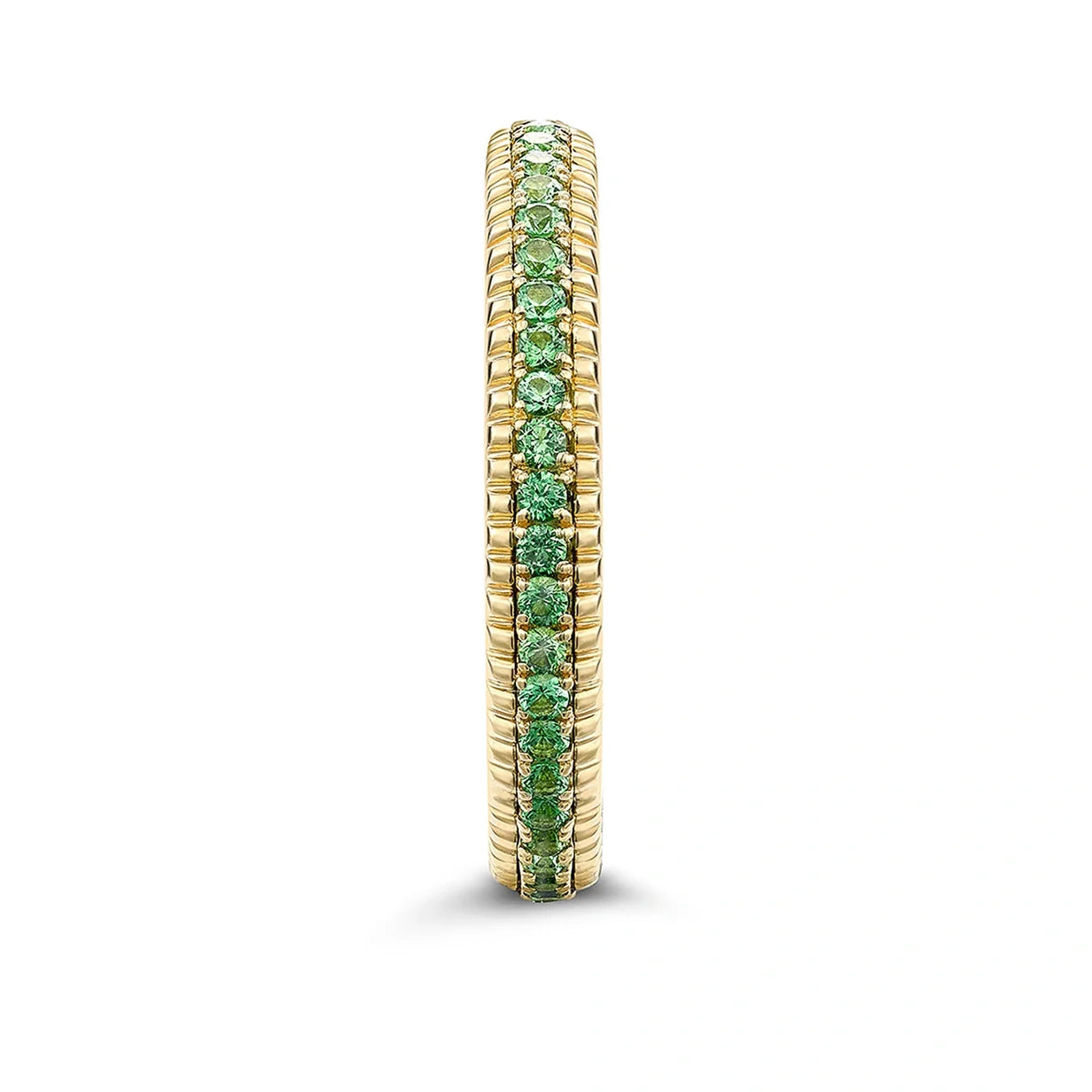 Fluted Tsavorite Eternity Ring