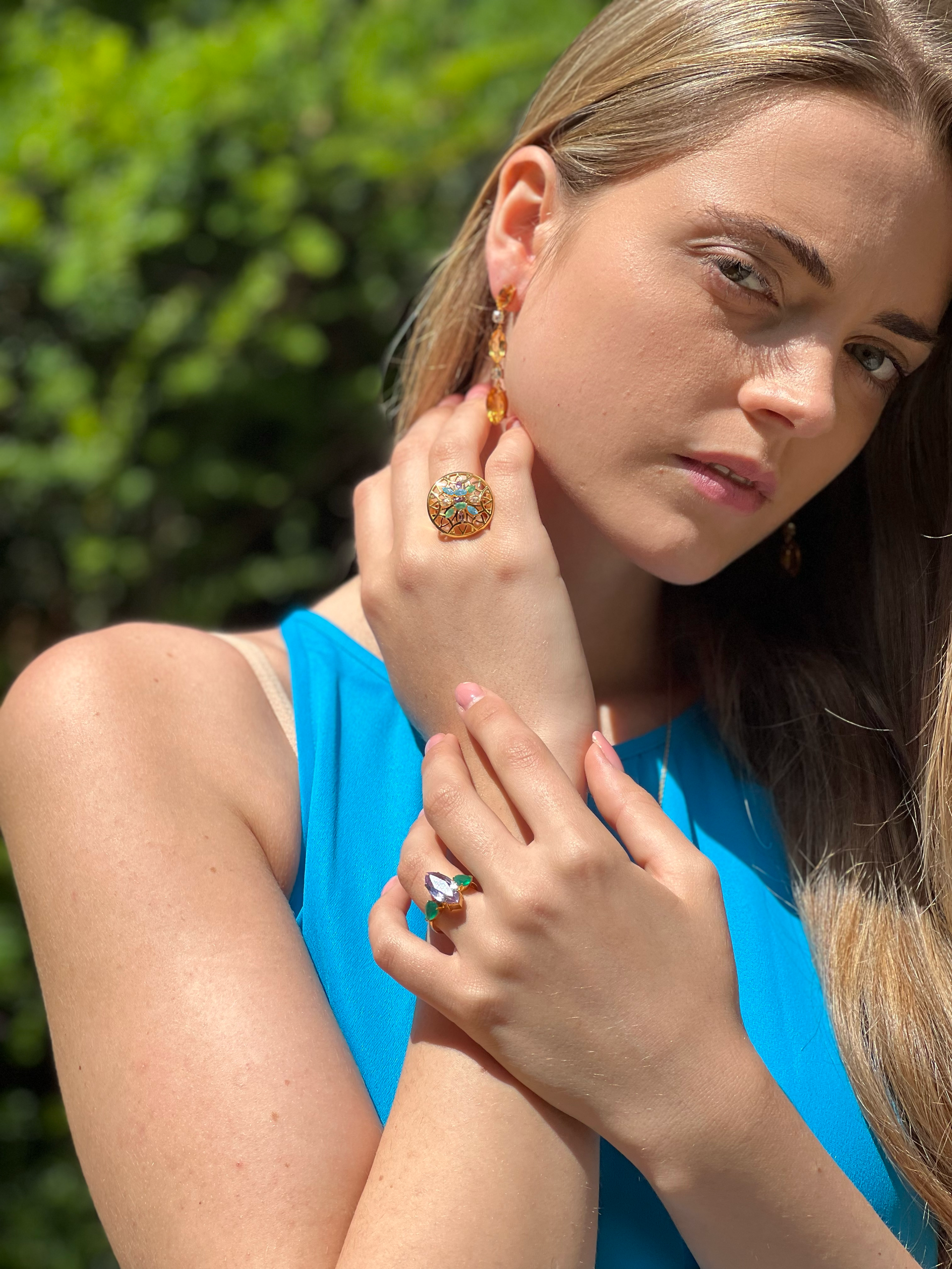 Yellow Gold Plate Colours Of Summer Ring