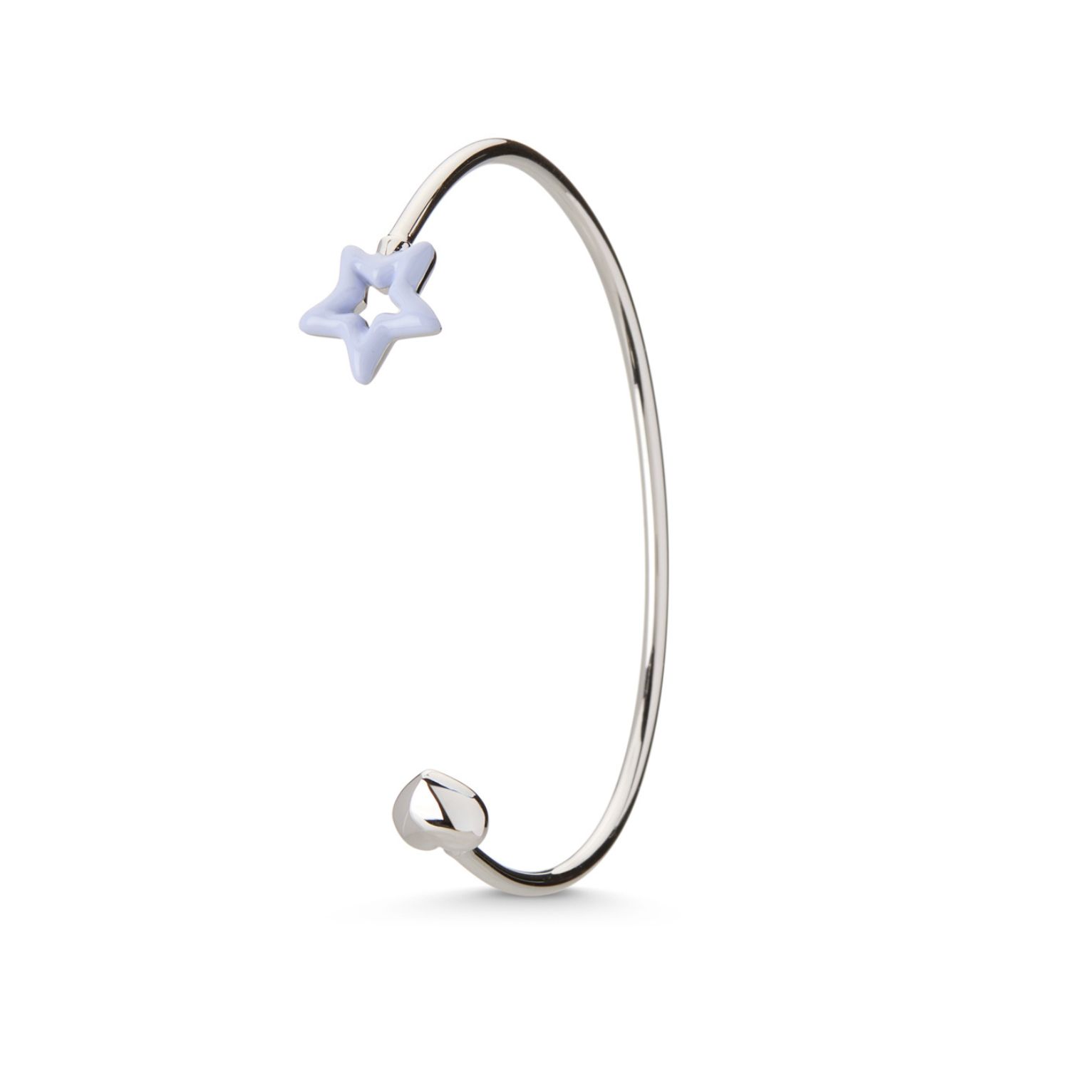 Cometa Enamel Star Bangle - Recycled Silver