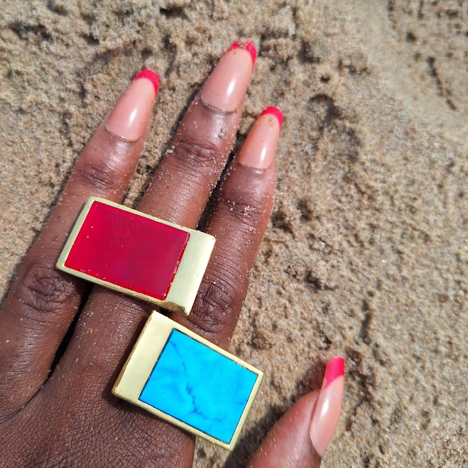 Confidence Cerise Pink Gemstone Gold Vermeil Ring