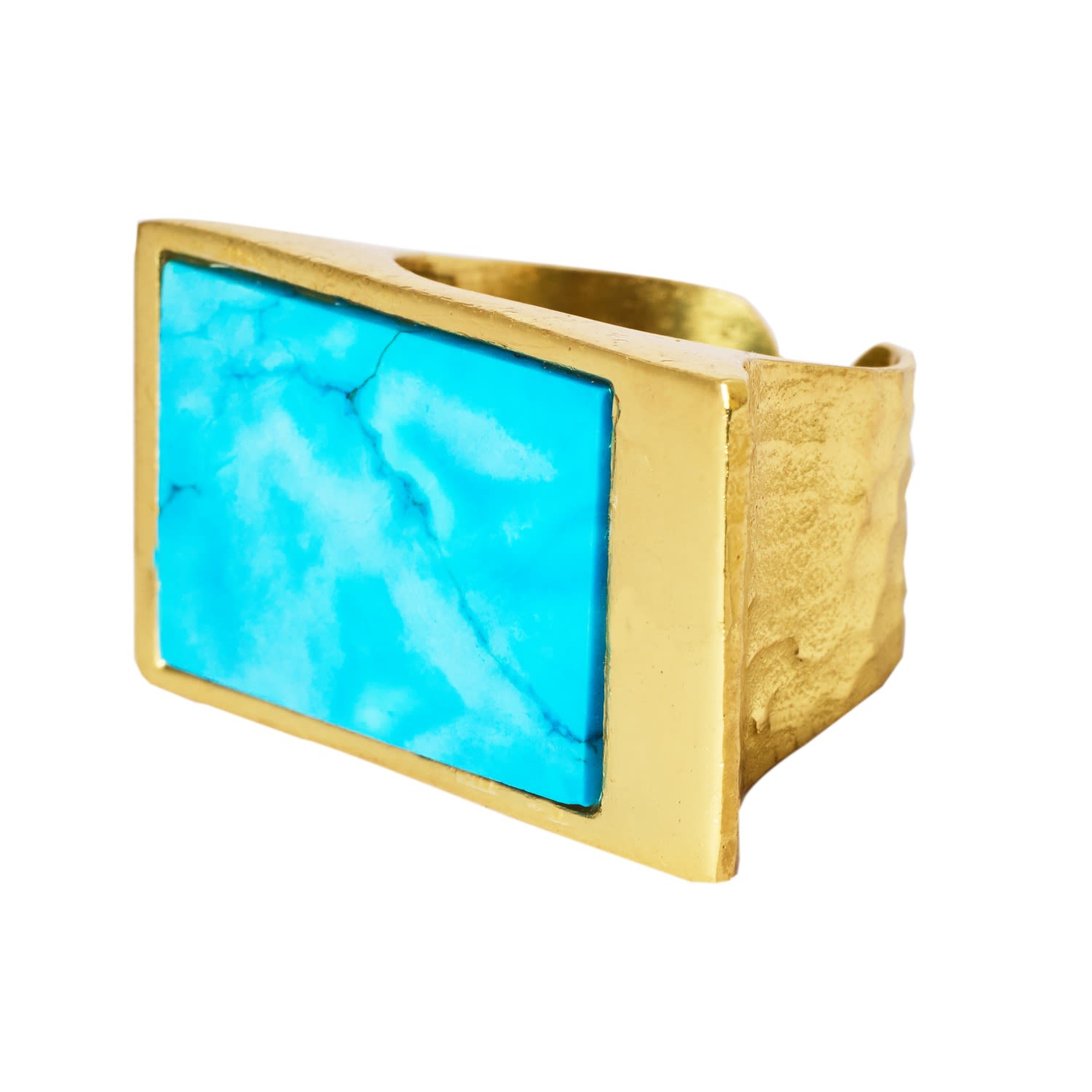 Confidence Turquoise Gemstone Gold Vermeil Ring