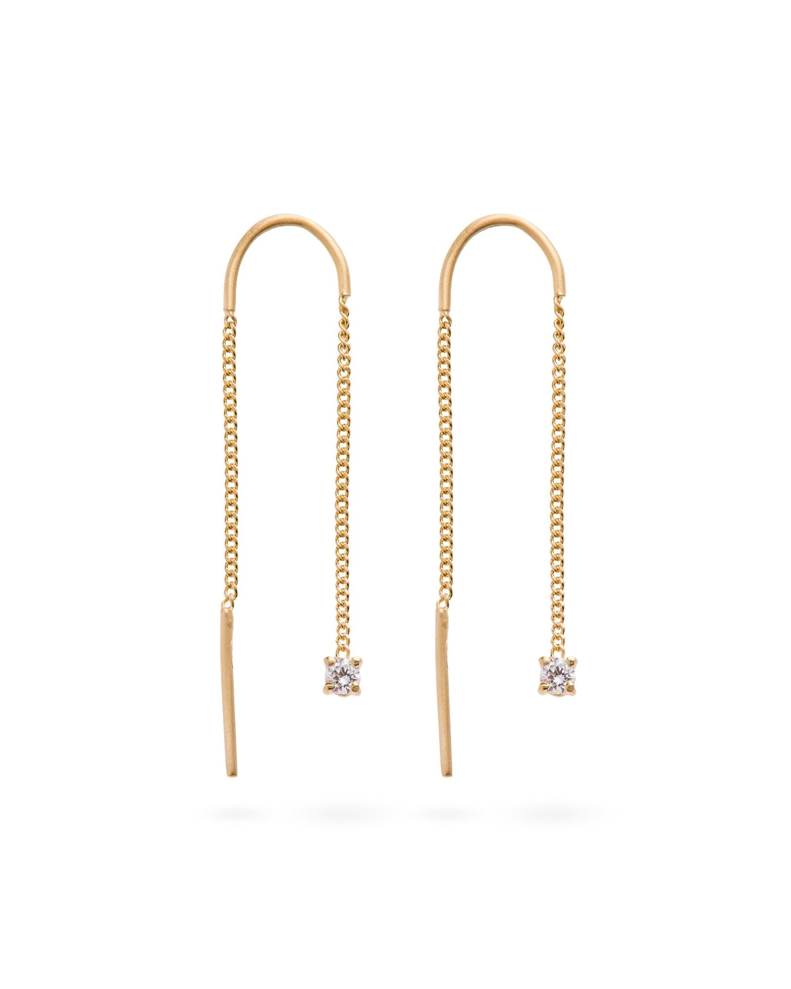 Connection Chain Threader Earrings Diamond