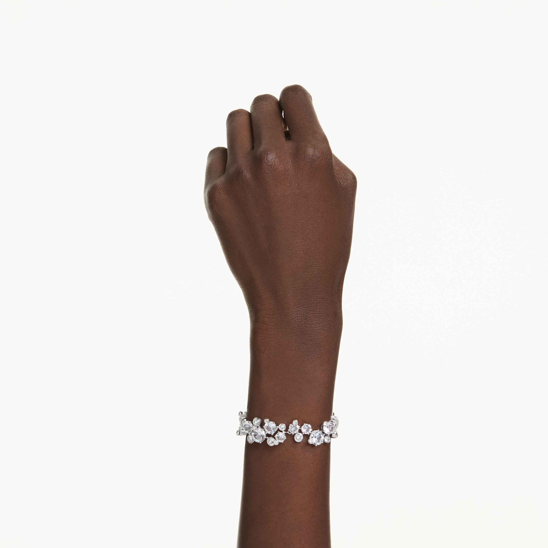 CONSTELLA BRACELET MIXED CUTS WHITE RHODIUM PLATED