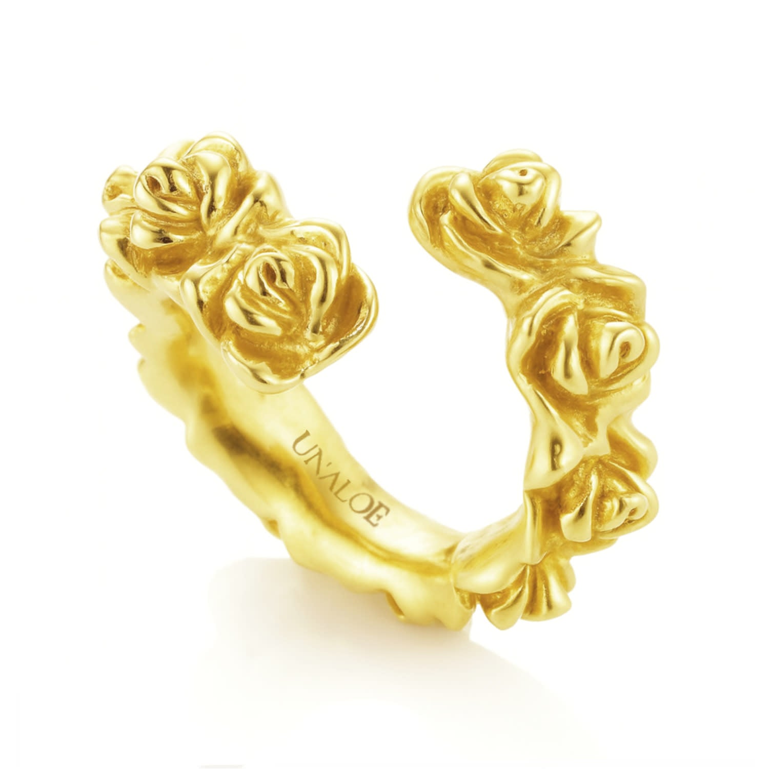 Contrary Ring Tarnished Sterling Silver-Gold Plated