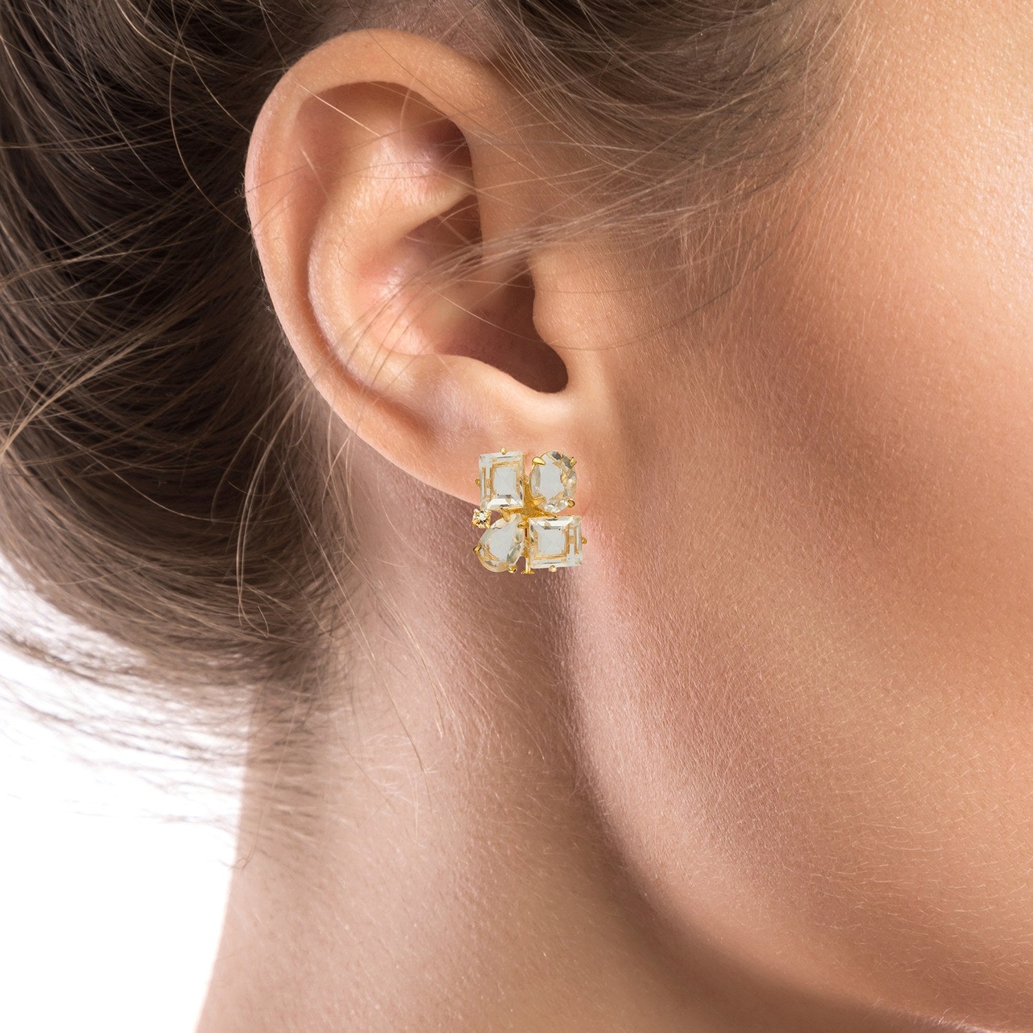 Cora Studs Clear Quartz