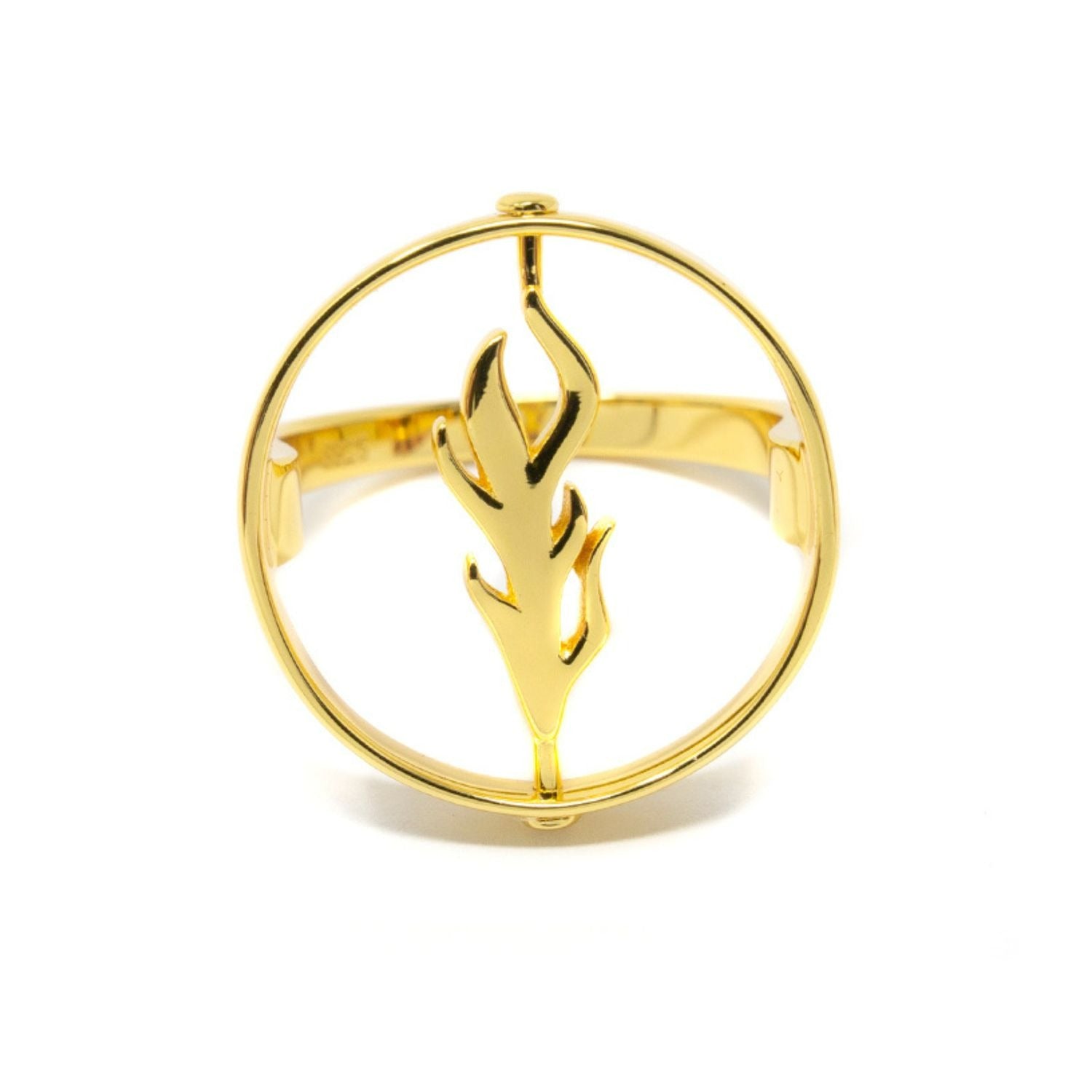 Coral Ring Onyx Gold