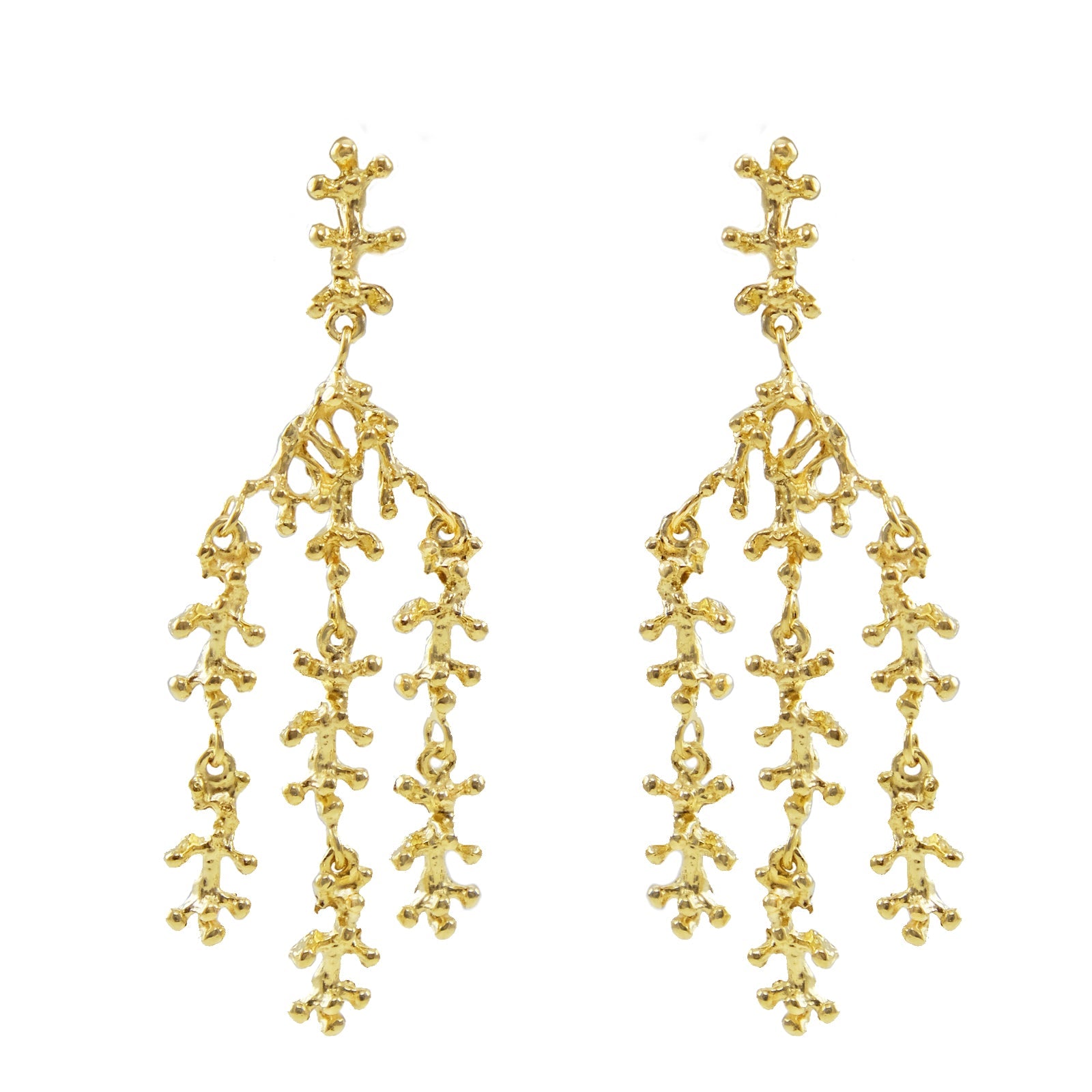 Vigga Chandelier Coral Earrings