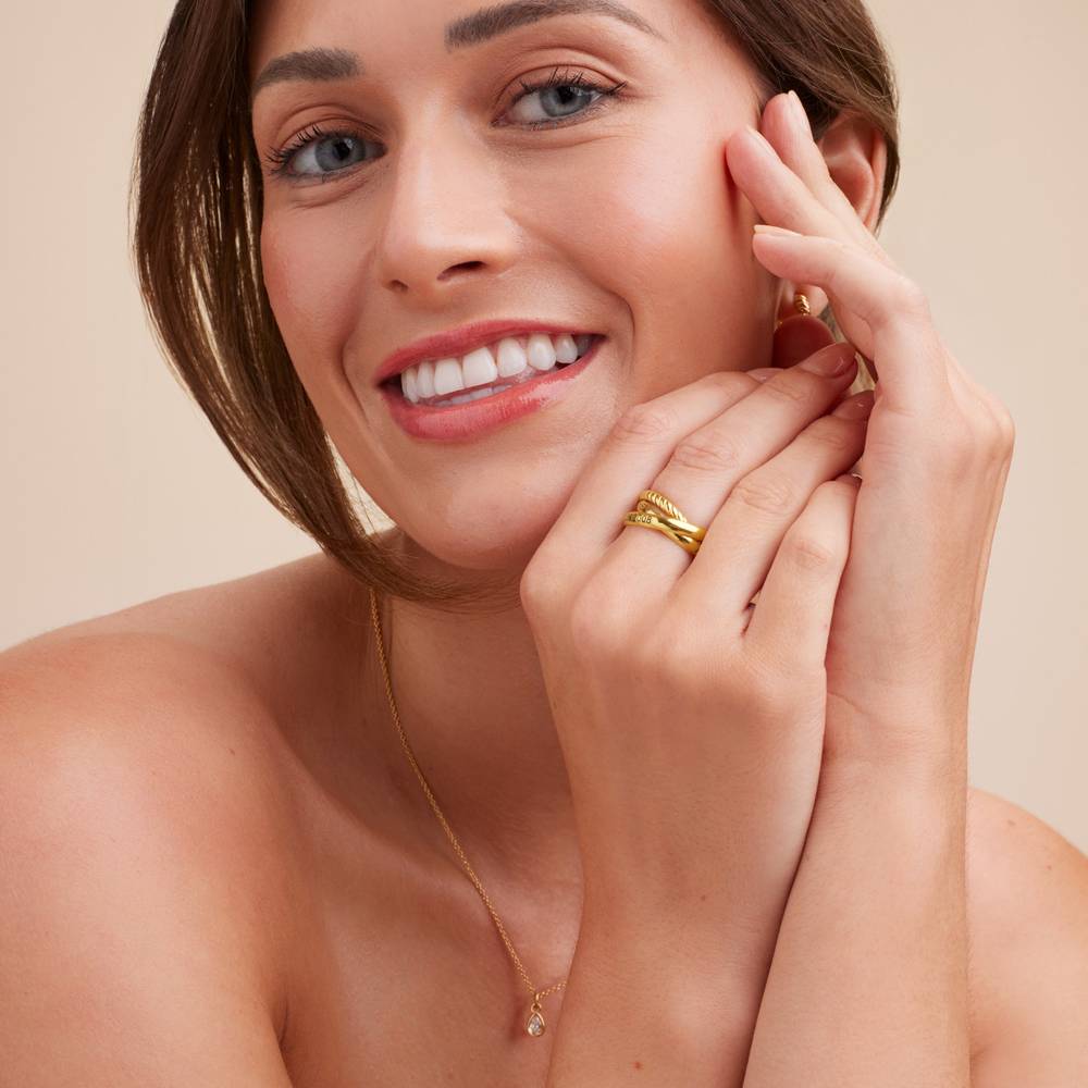 Corda Interlocking Ring in 18K Gold Vermeil
