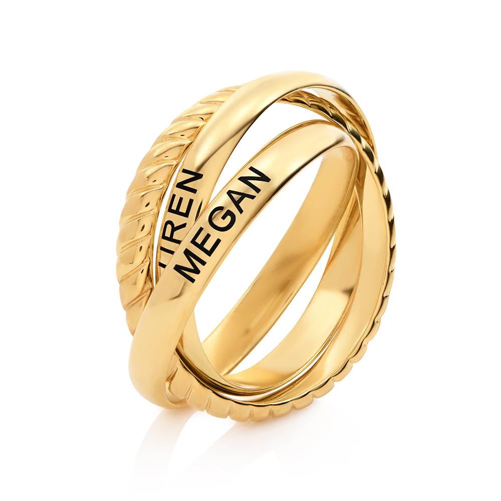 Corda Interlocking Ring in 18K Gold Vermeil