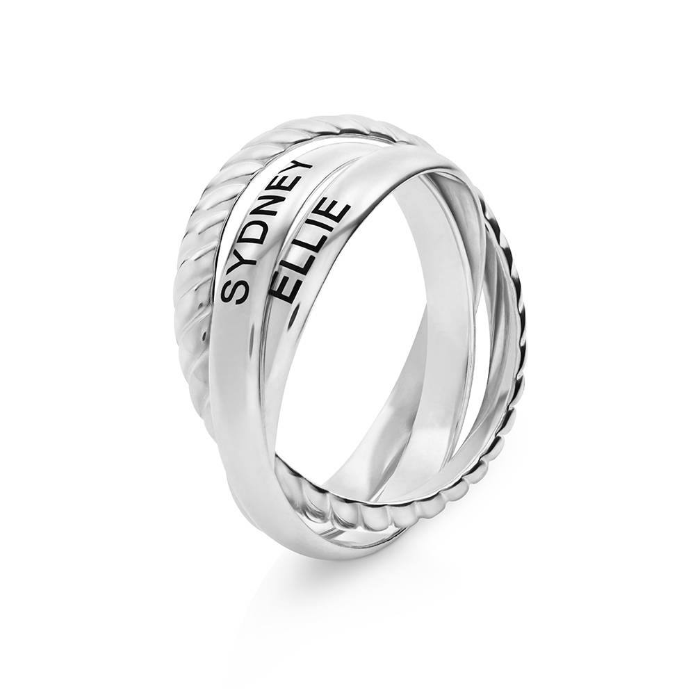 Corda Interlocking Ring in Sterling Silver