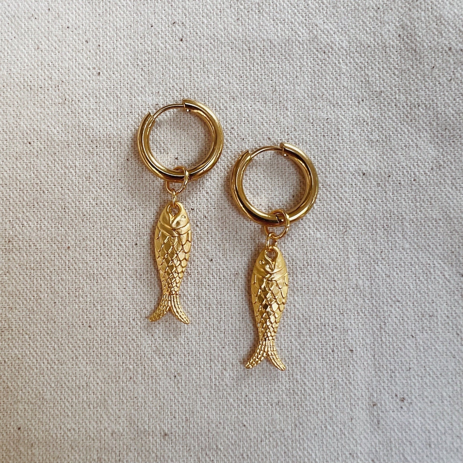 Corfu Gold Fish Earrings