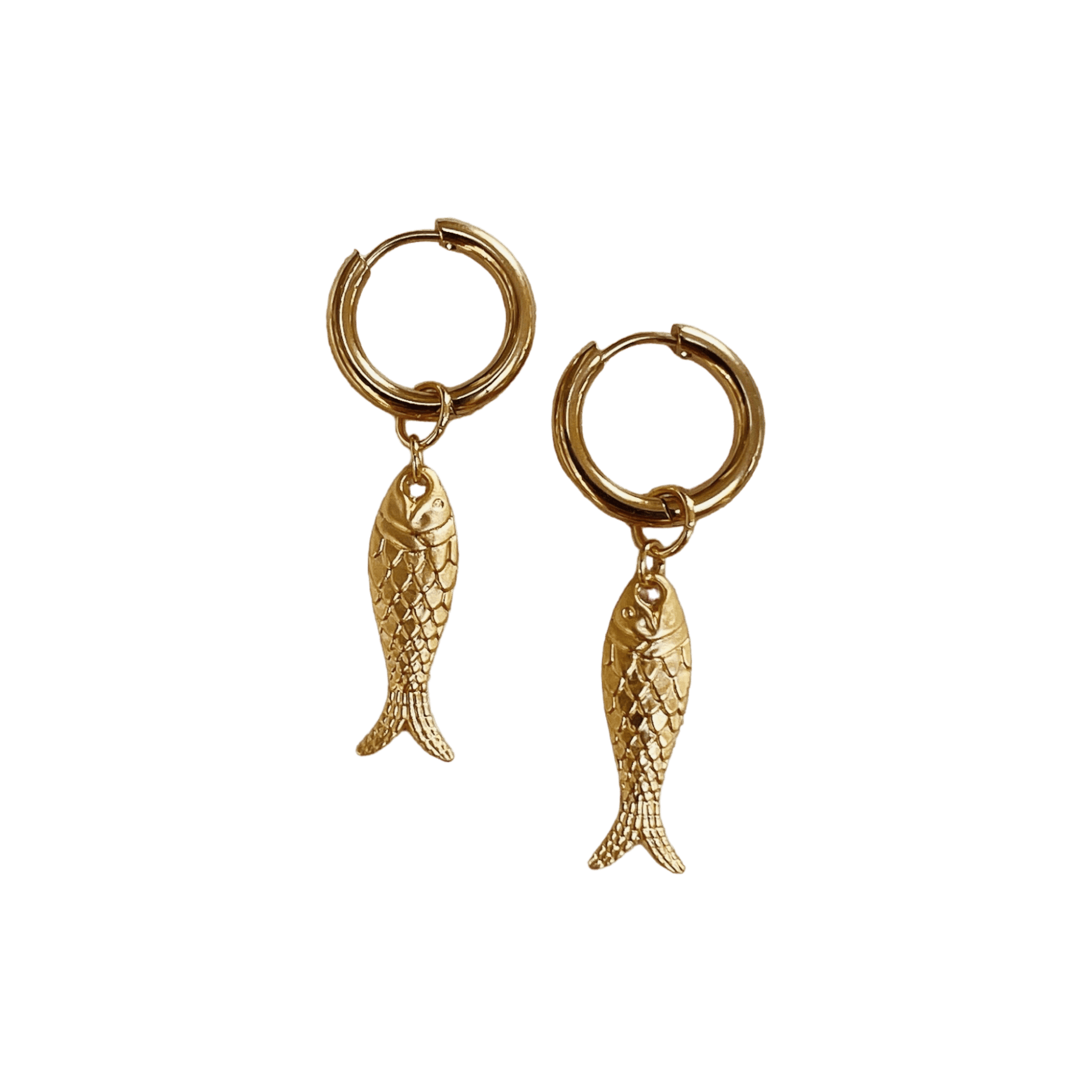 Corfu Gold Fish Earrings