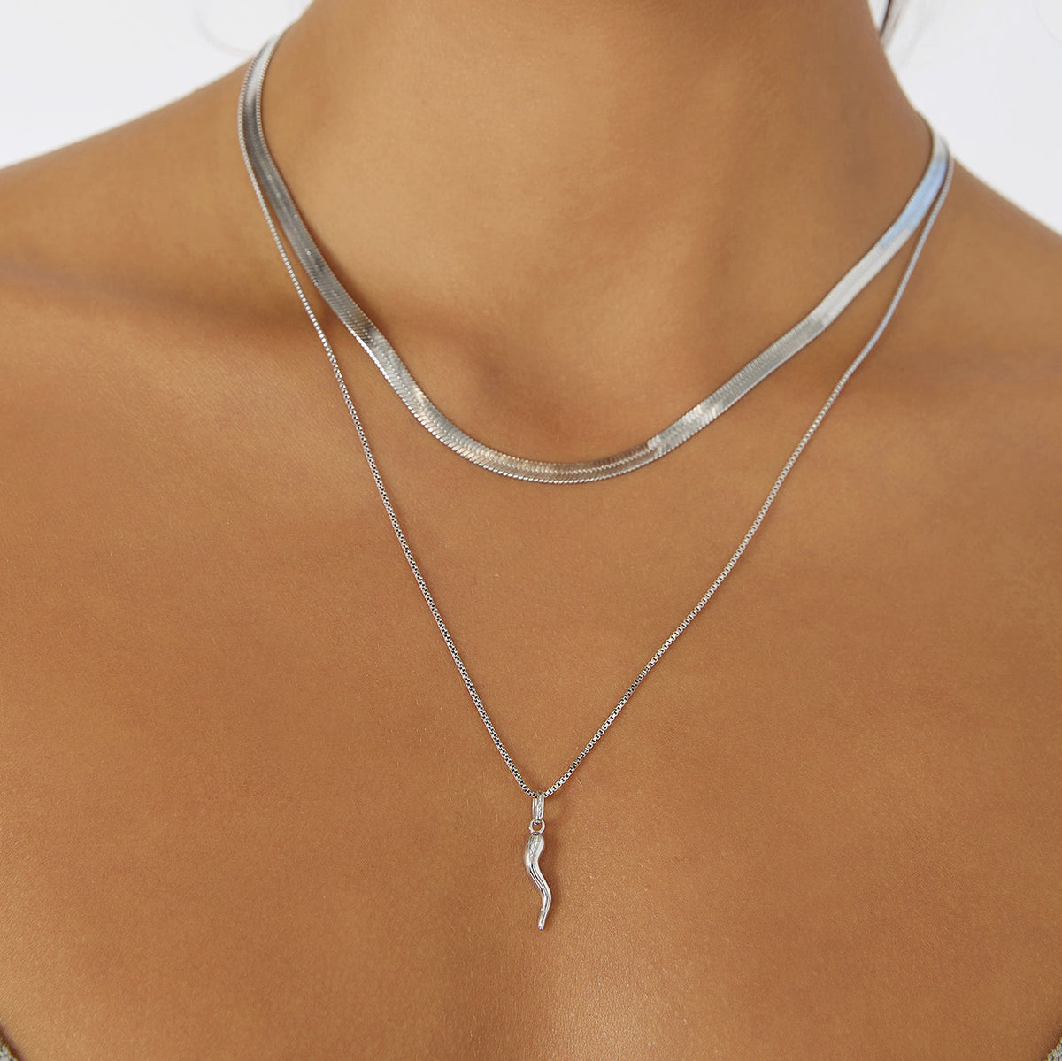 Cornicello Silver Charm Necklace