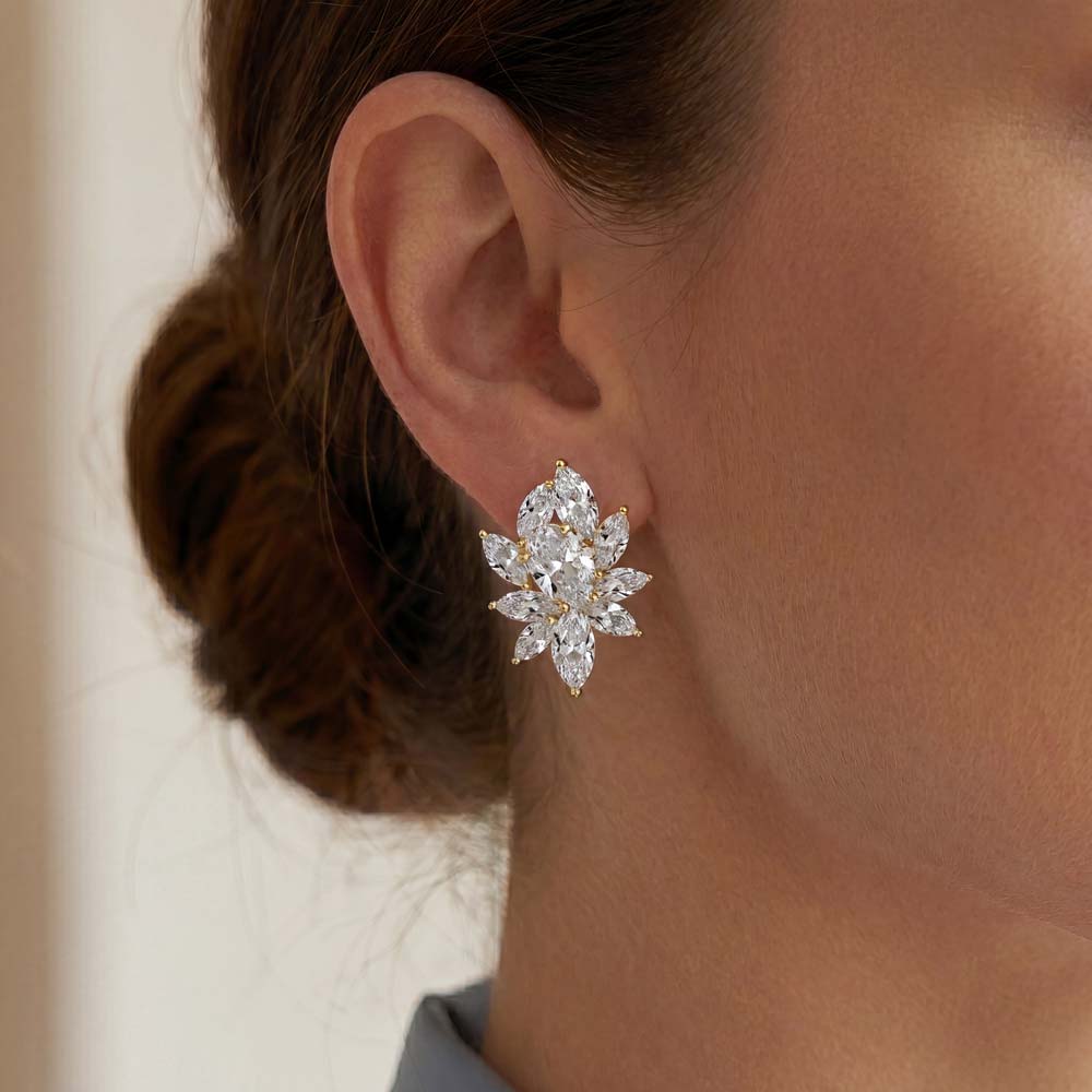 Monique Corsage Cluster Stud Earrings