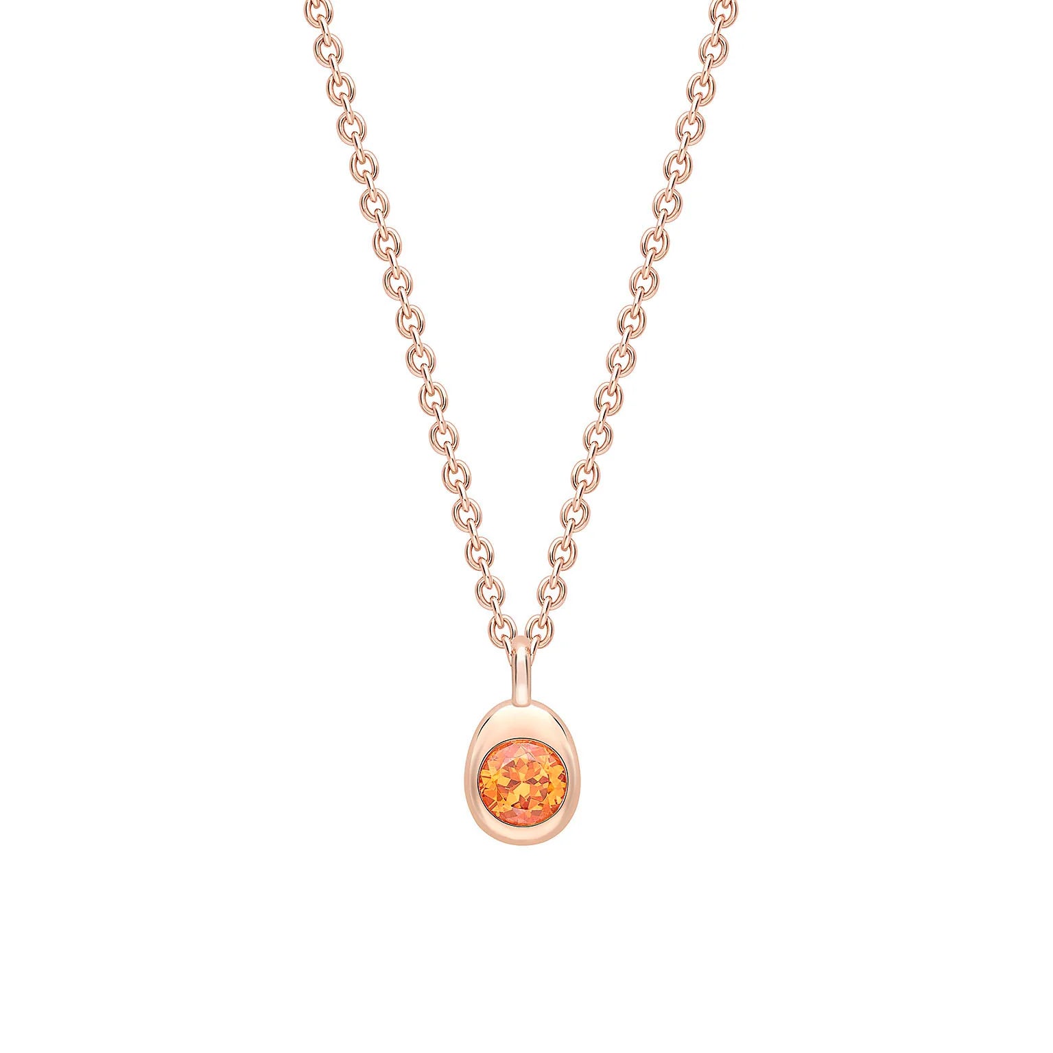 Cosmic Curve Orange Spessartite Pendant