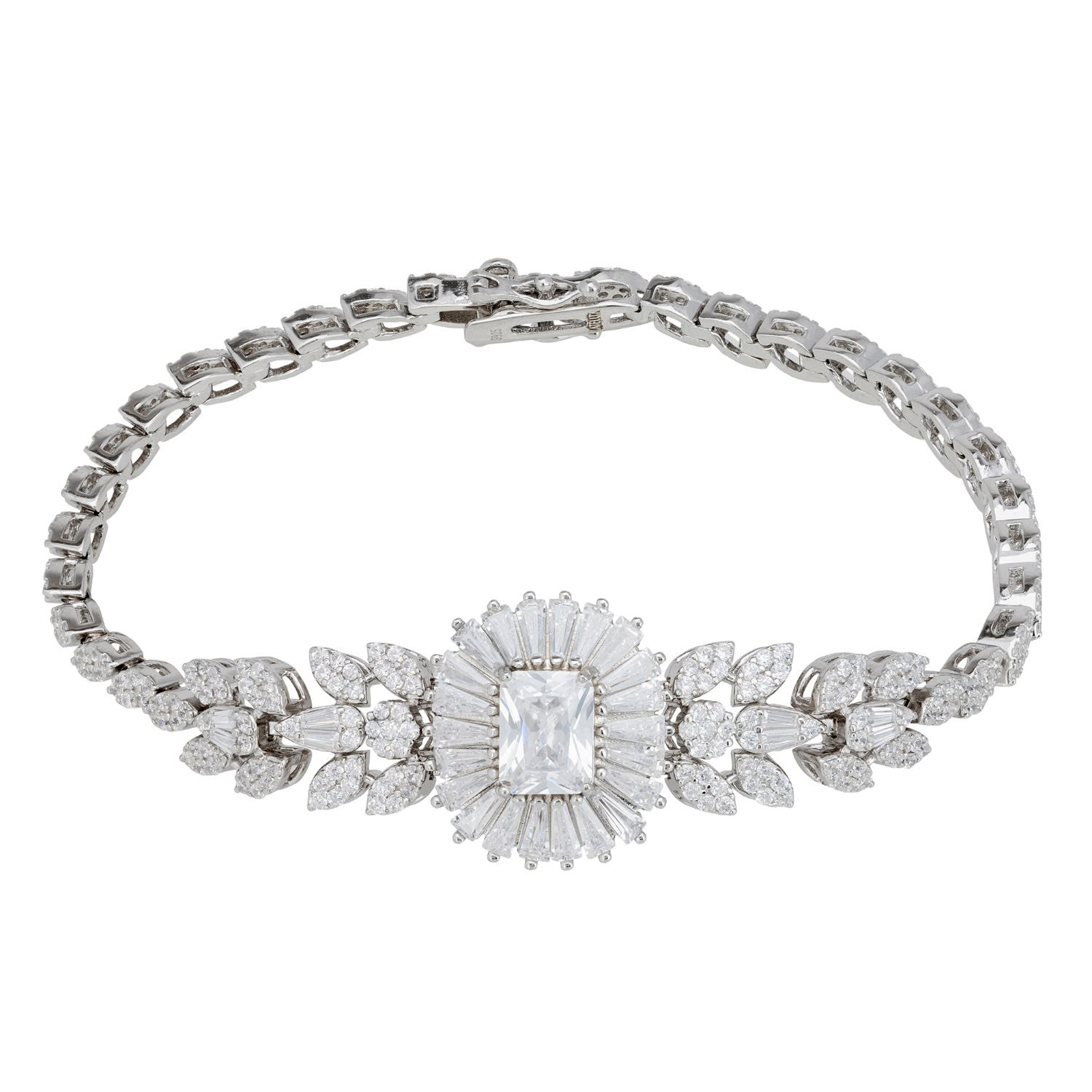 Countess Gemstone Bracelet Moissanite Silver