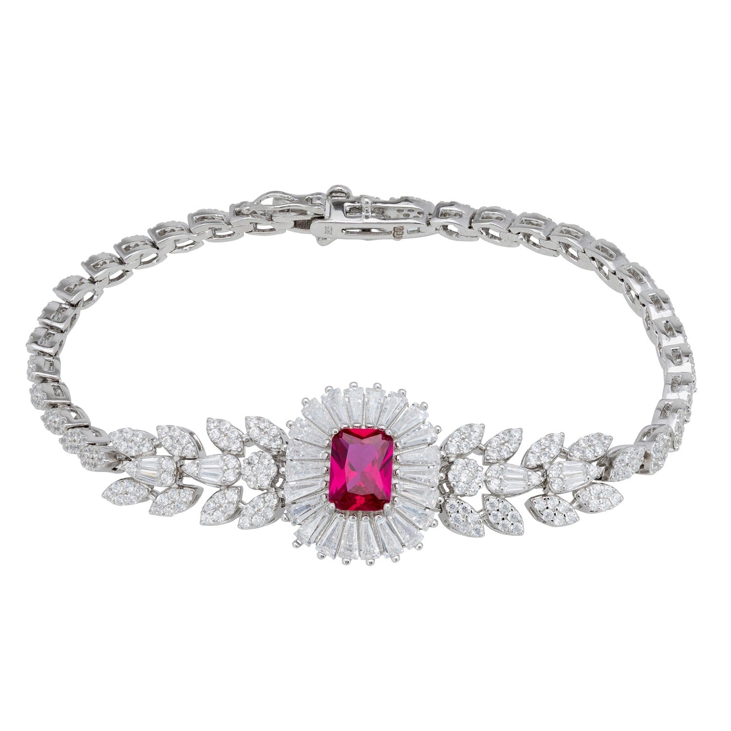 Countess Gemstone Bracelet Ruby Silver