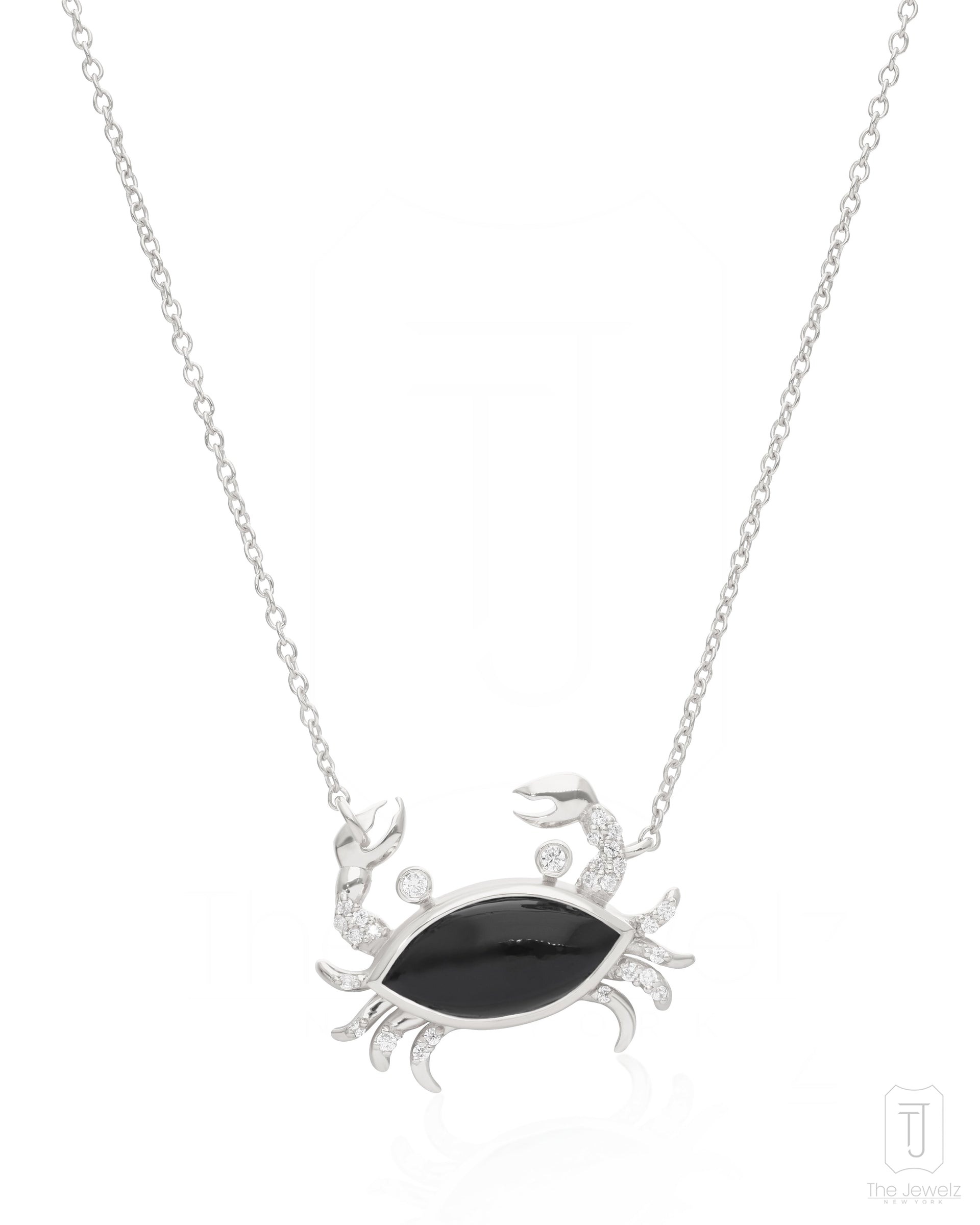 Crab Flow – Black Onyx Pendant Necklace For Women