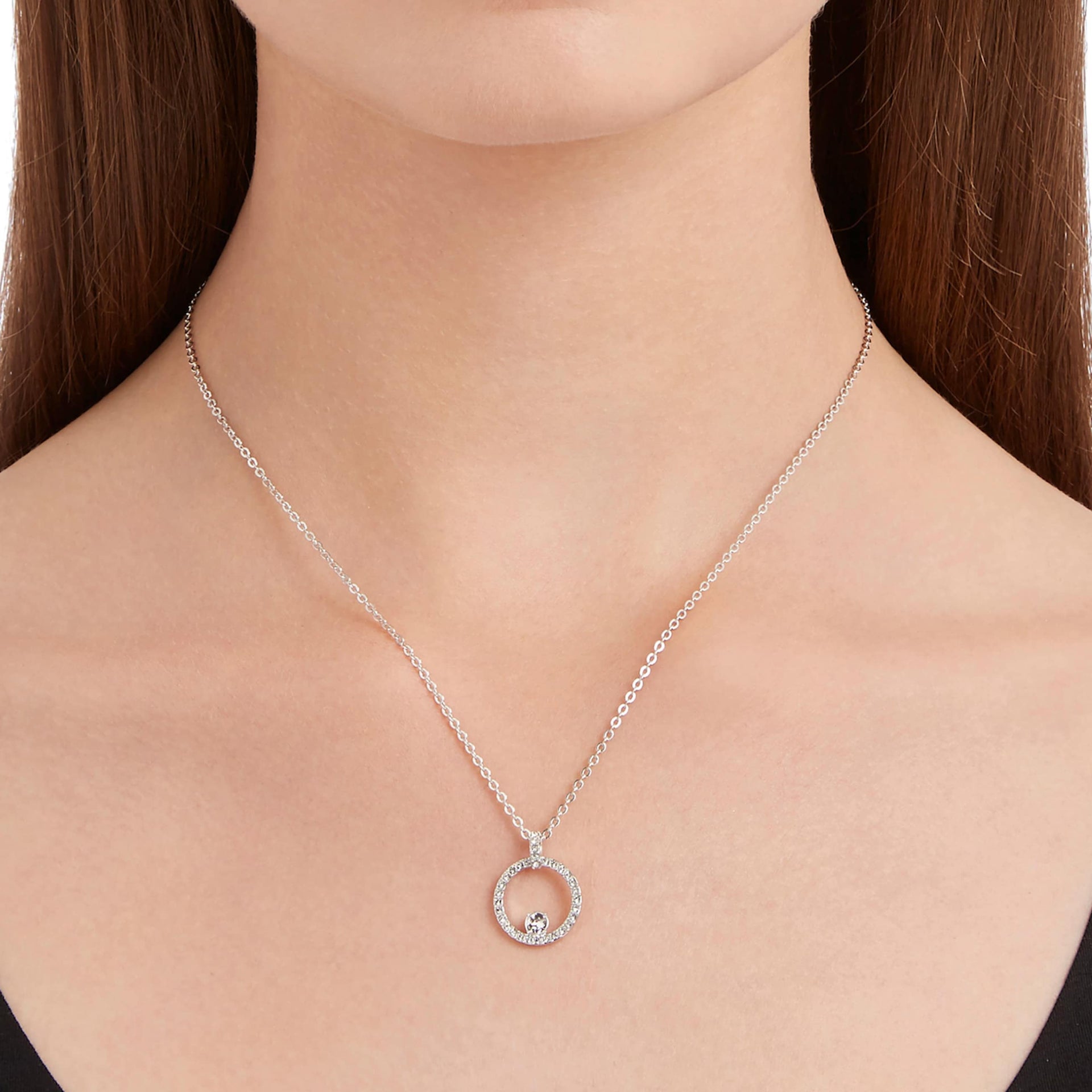 CREATIVITY PENDANT WHITE RHODIUM PLATED