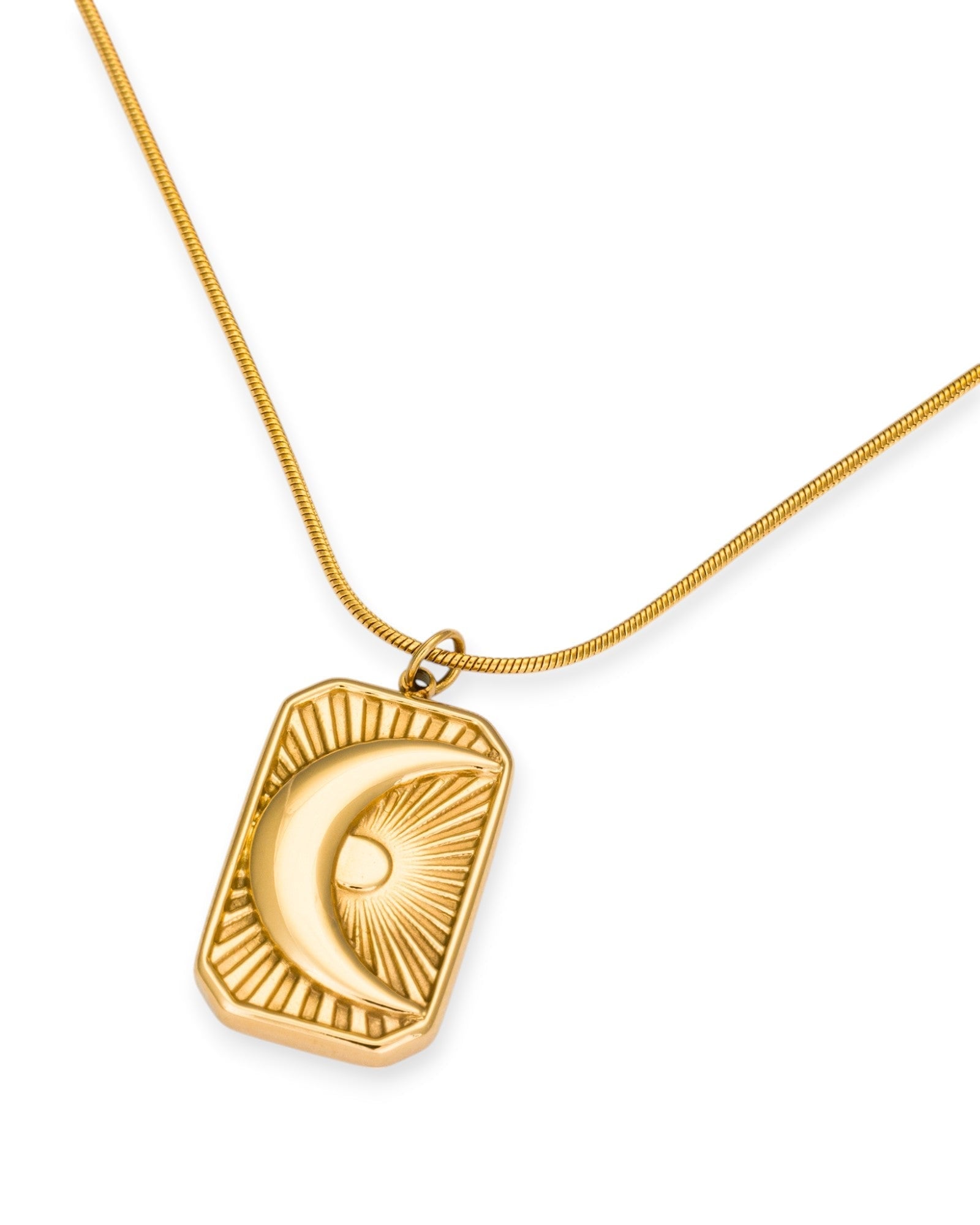 Crescent Glow Necklace In Gold