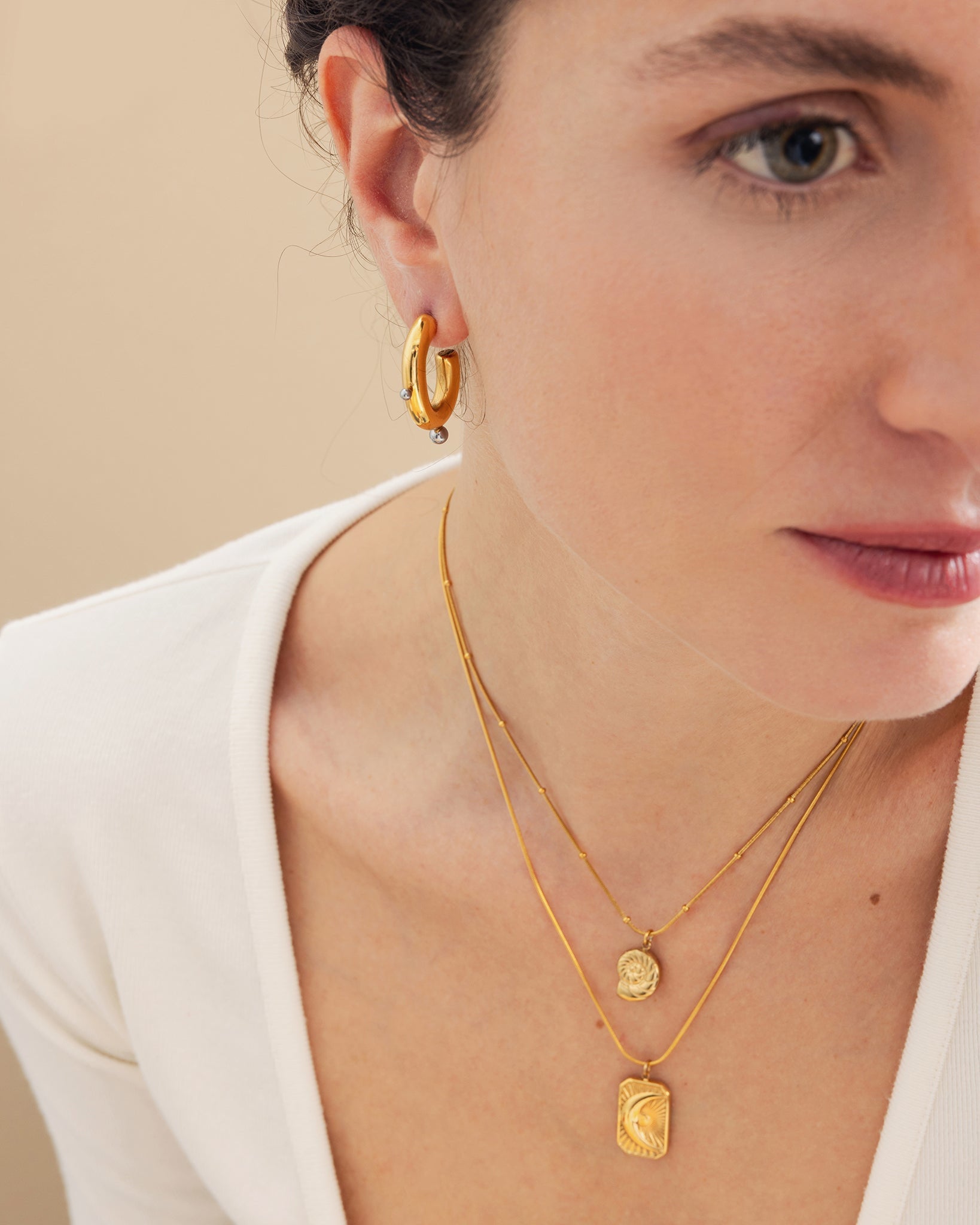 Nautilus Pendant Necklace In Gold