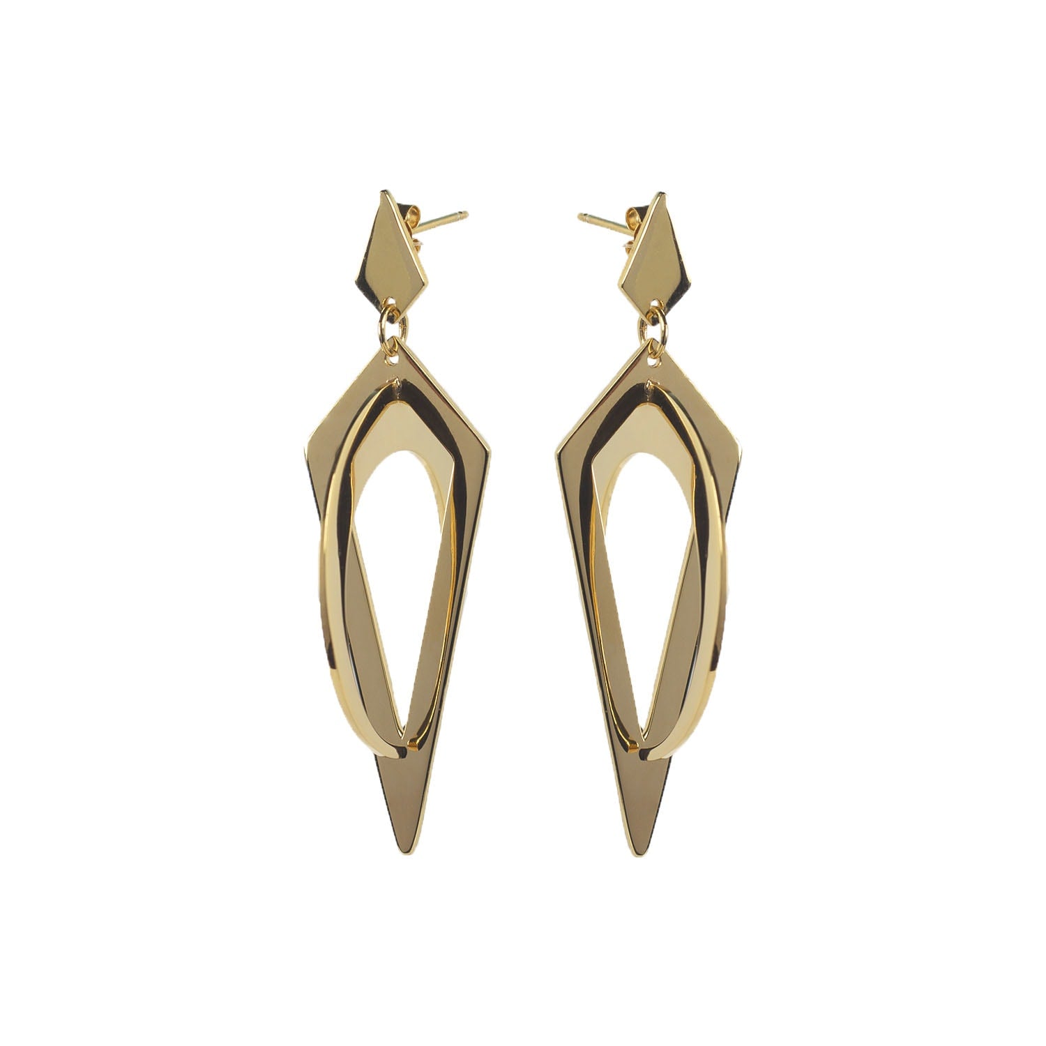 Crescent Hoops- Gold