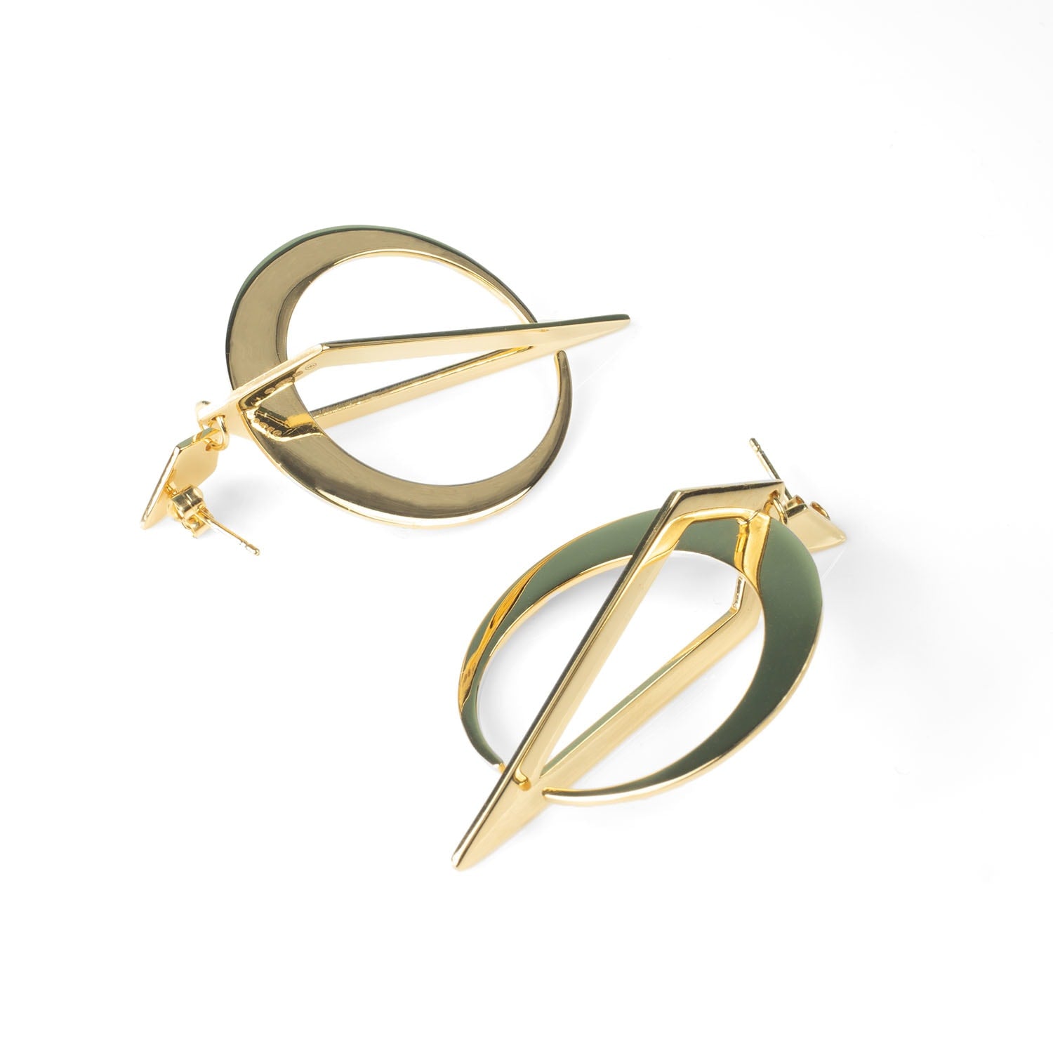 Crescent Hoops- Gold