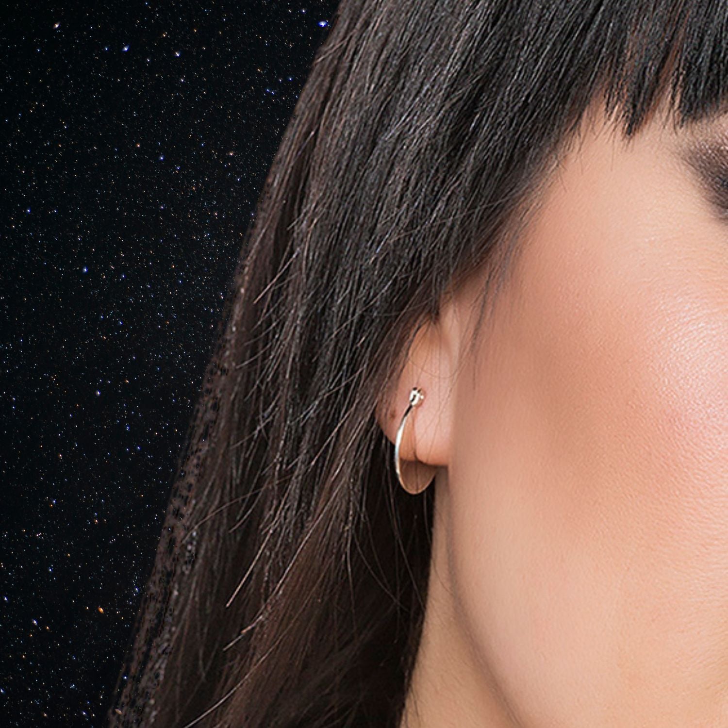 Crescent Moon Huggie Earrings