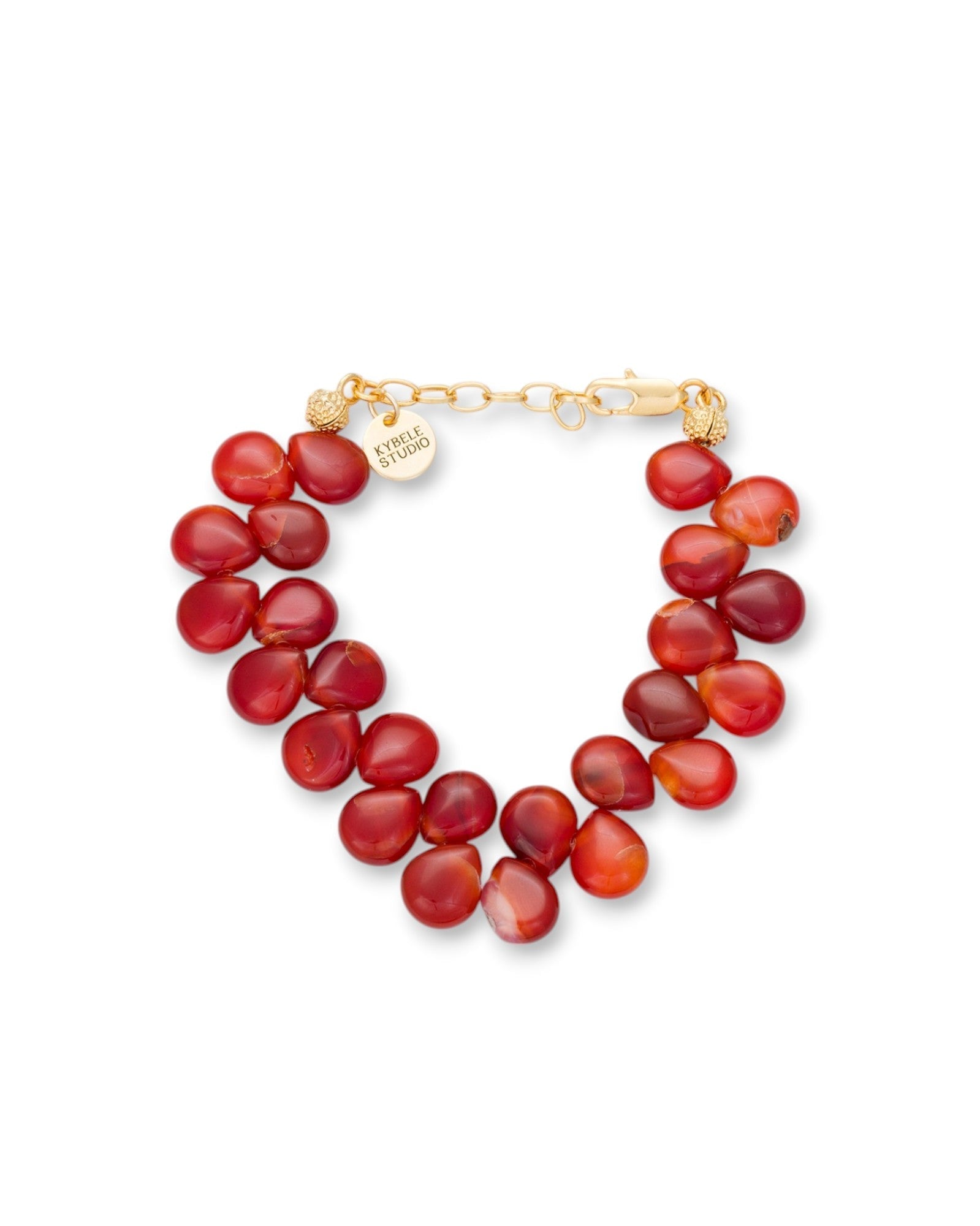 Crimson Flame Bracelet With Agate