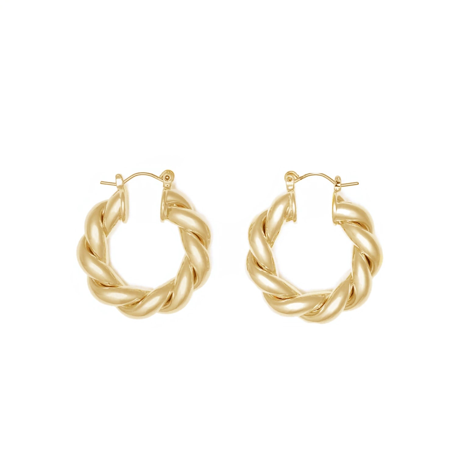 Croissant Hoops Earrings Gold