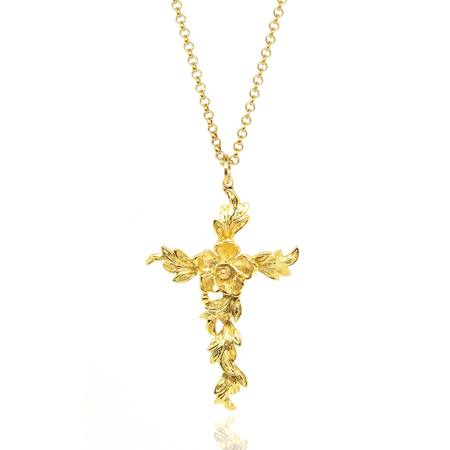Cross Antique Necklace Gold-Plated