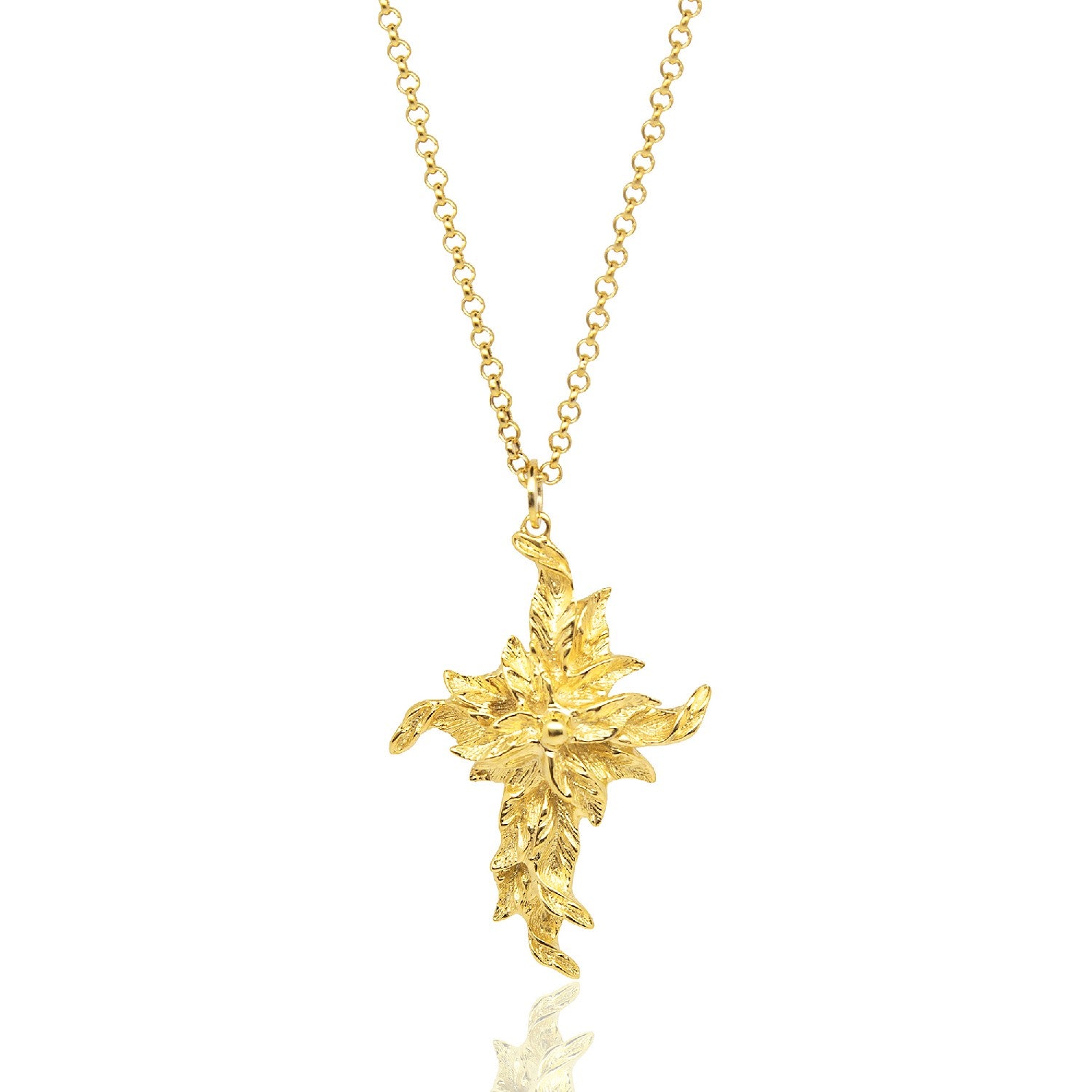Cross Humilis Necklace Gold-Plated