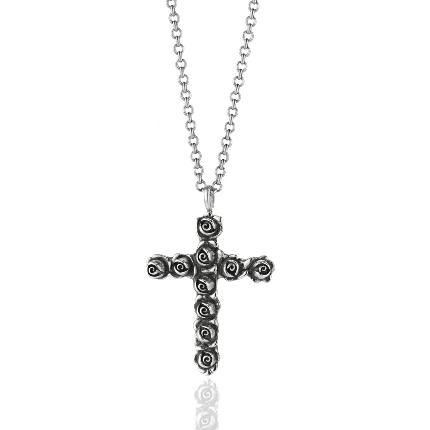 Cross Legend Necklace In Sterling Silver - Elegant Jewelry For Women