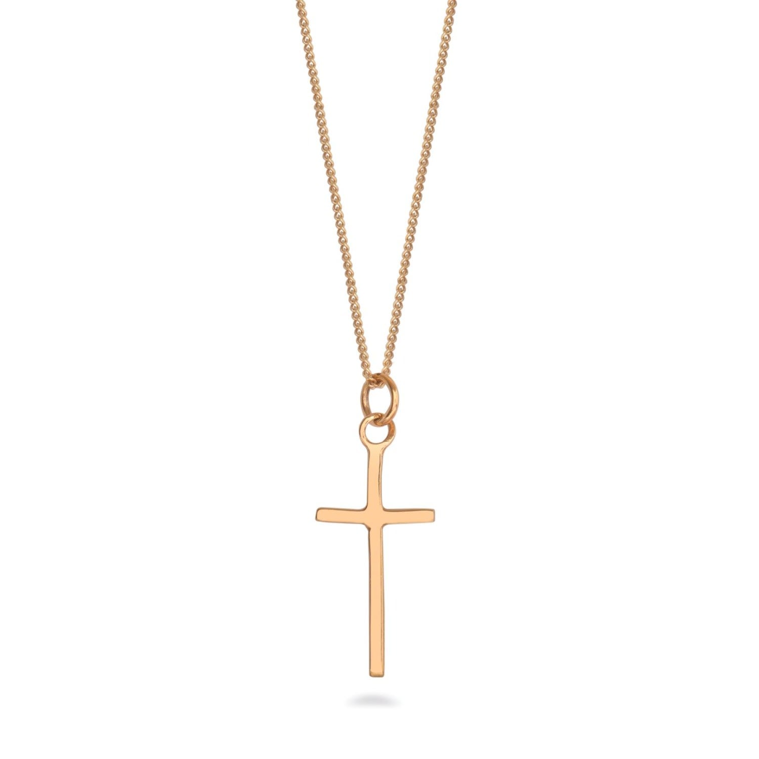 Cross Pendant Necklace Gold Vermeil