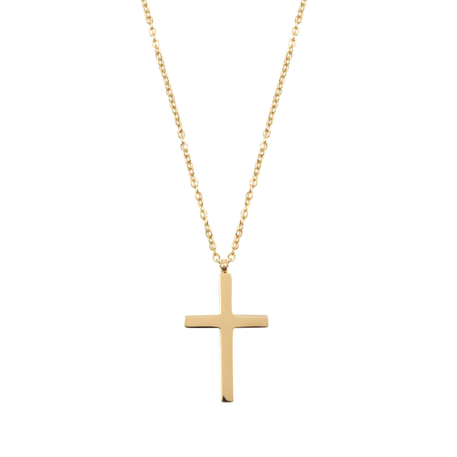 Cross Pendant Necklace Gold