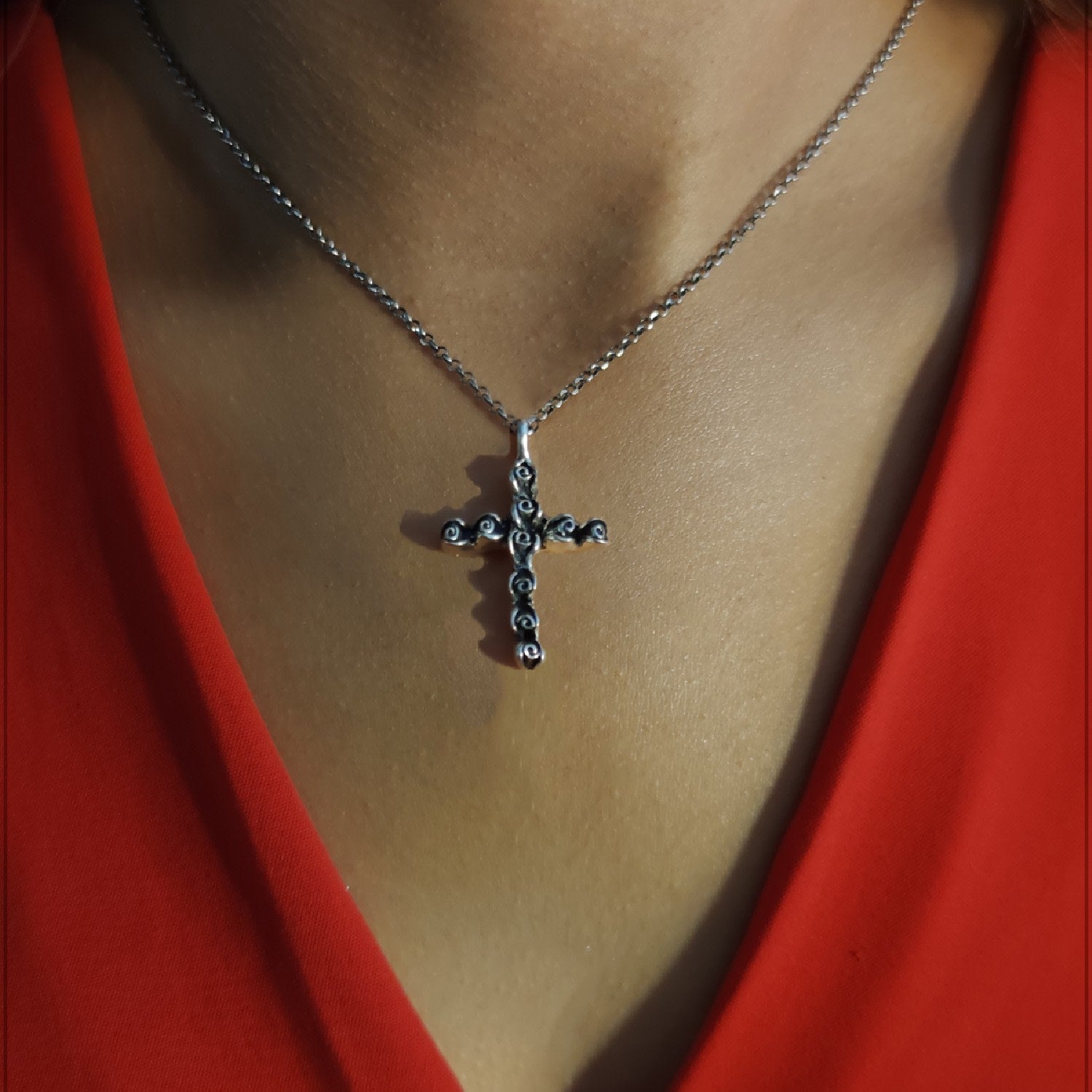 Cross Vanity Necklace Gold-Plated