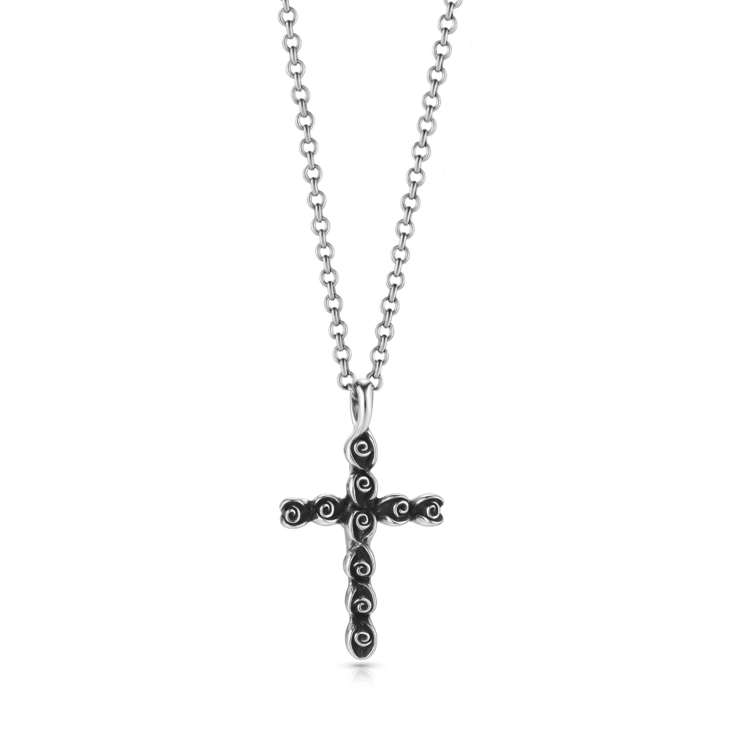 Cross Vanity Necklace In Sterling Silver - Elegant Jewelry For Women
