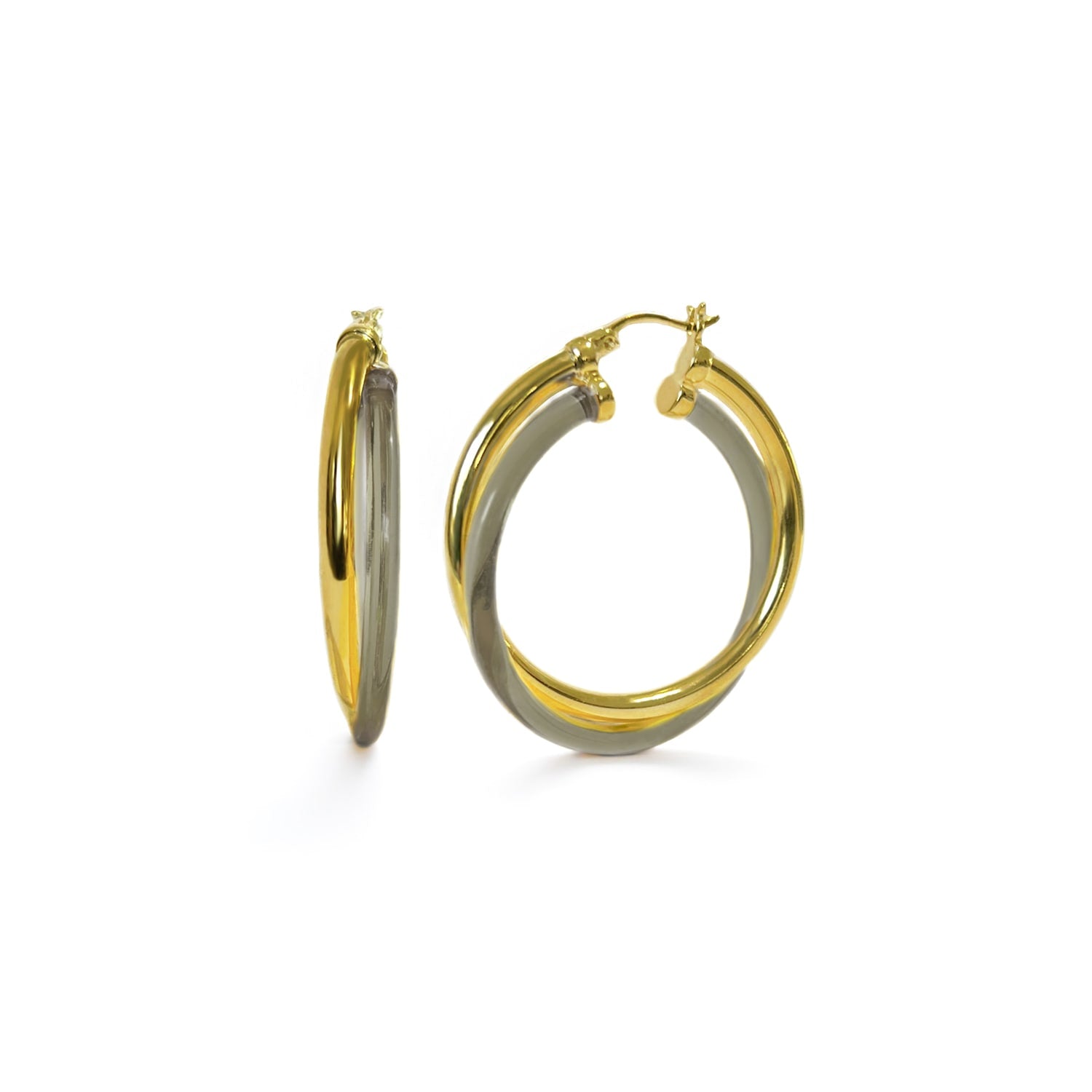 Crossover Hoops In Blackberry