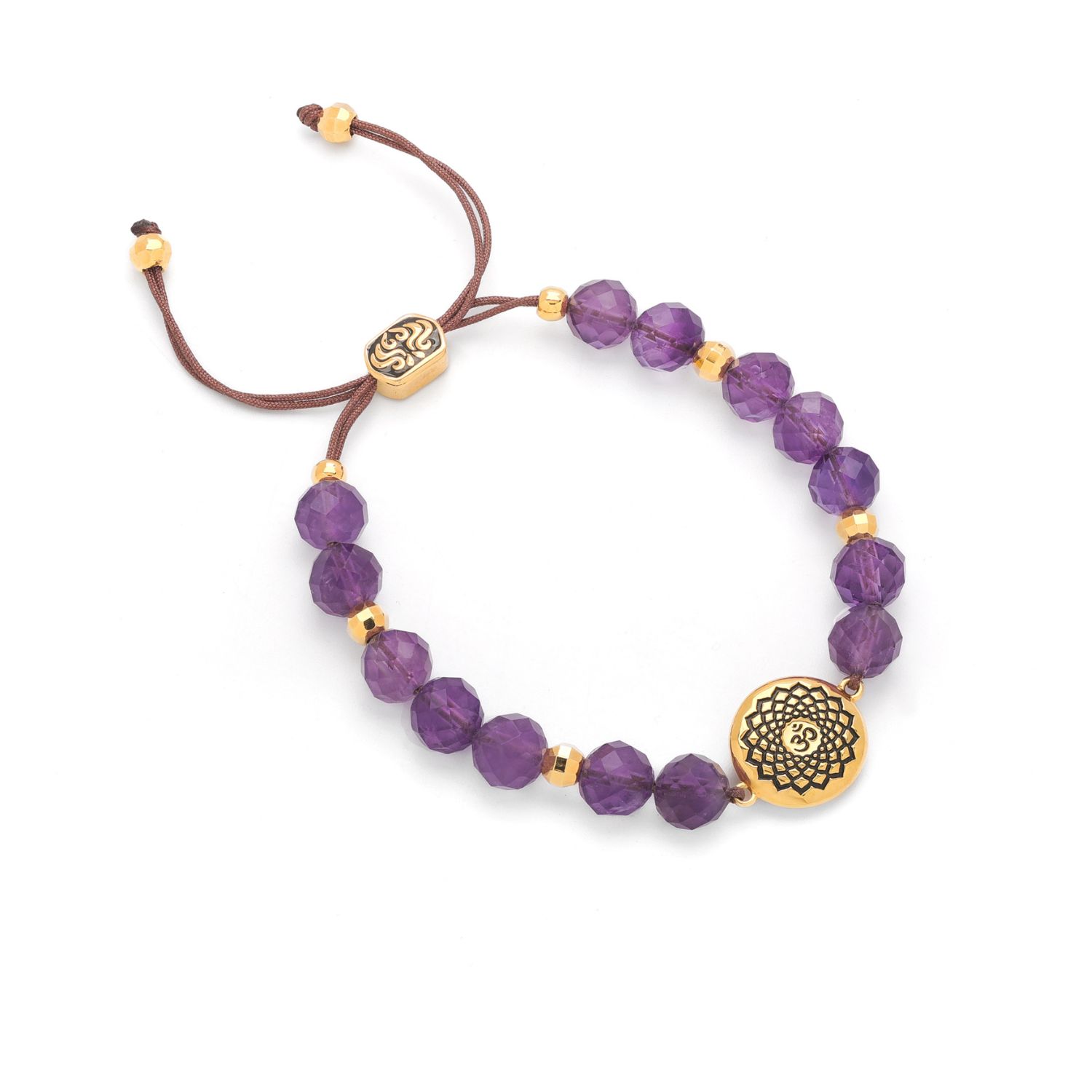 Crown Chakra Amethyst Spiritual Healing And Stress Relief Bracelet
