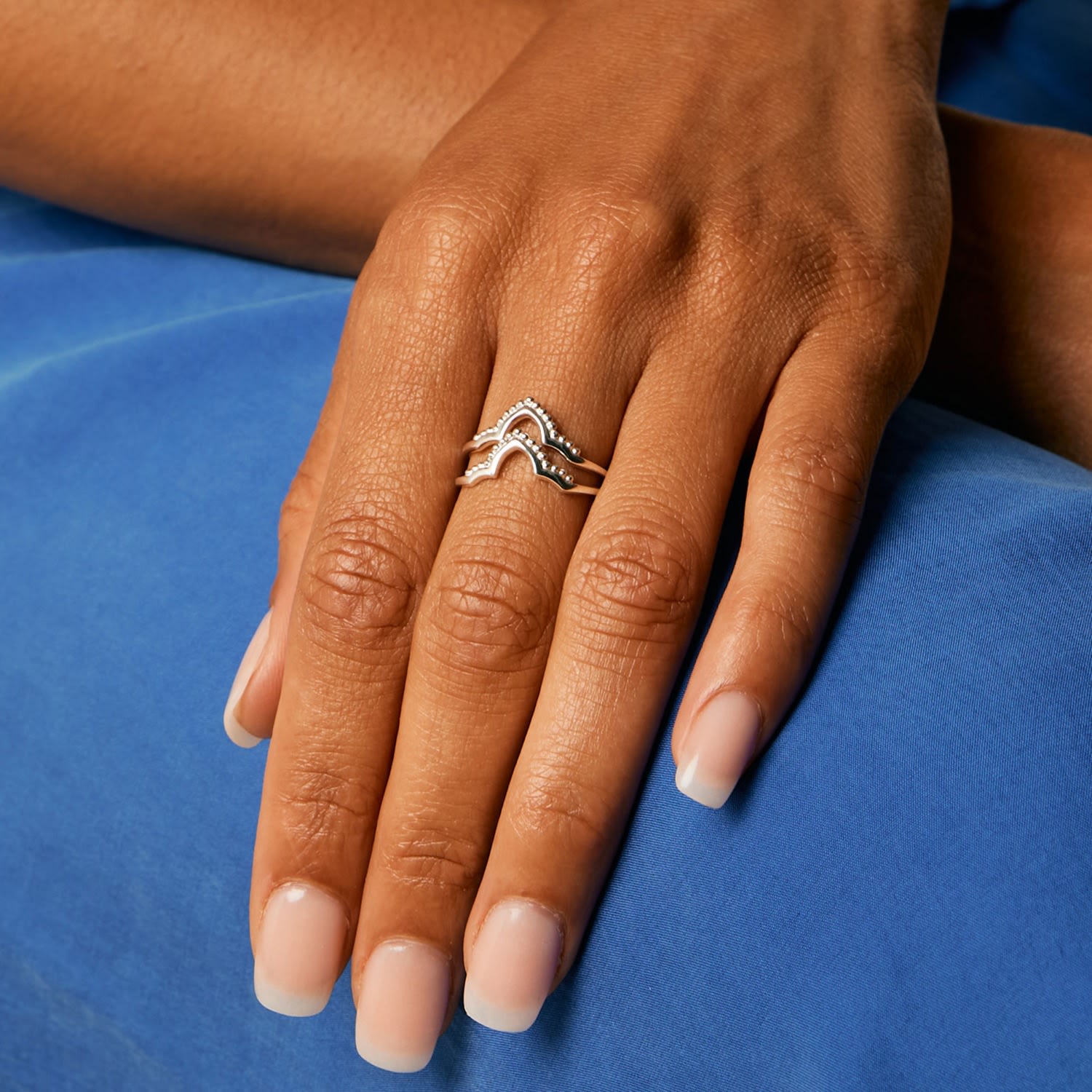 Crown Silver Stacking Ring