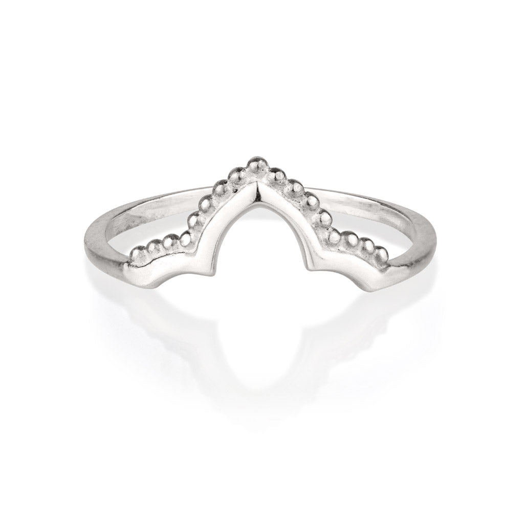 Crown Silver Stacking Ring