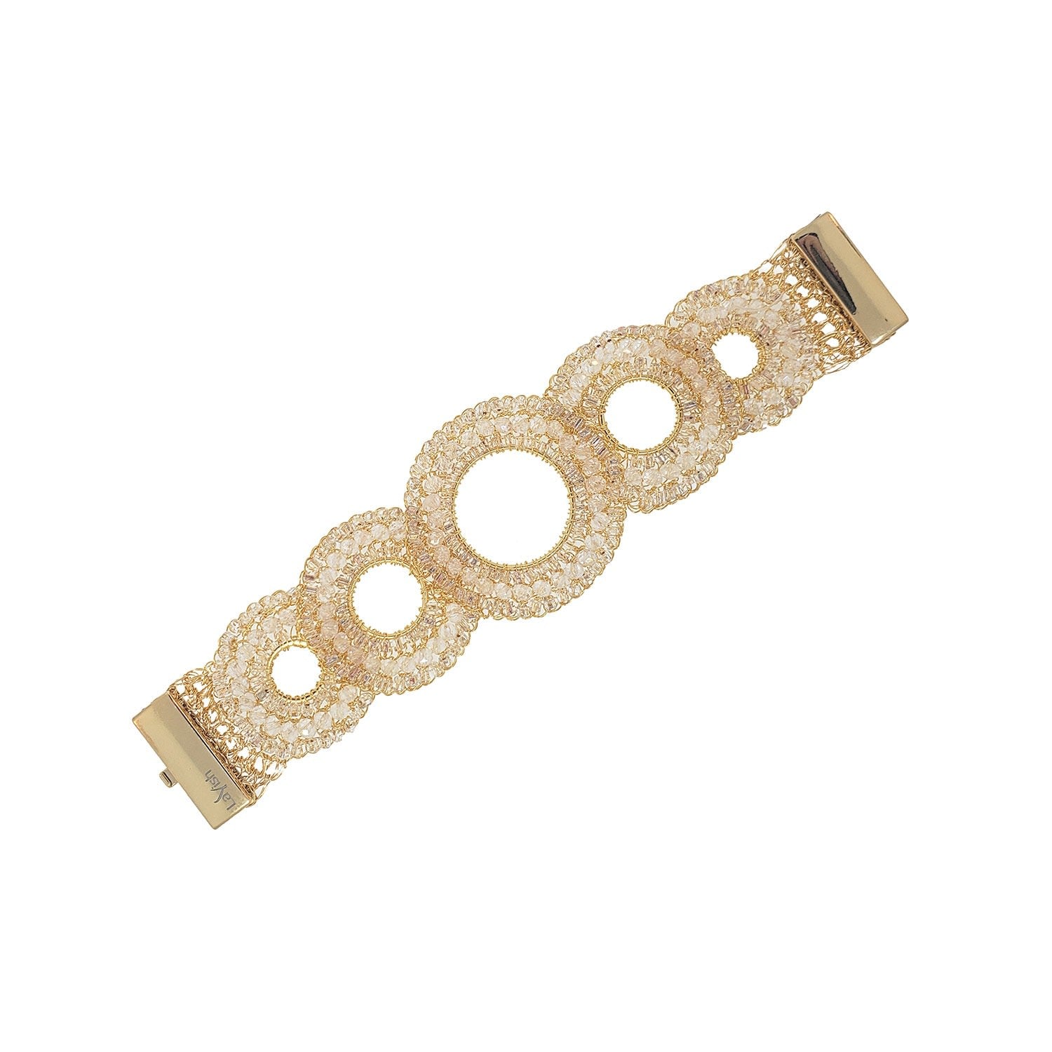 Clear & Gold Gush Handmade Bracelet